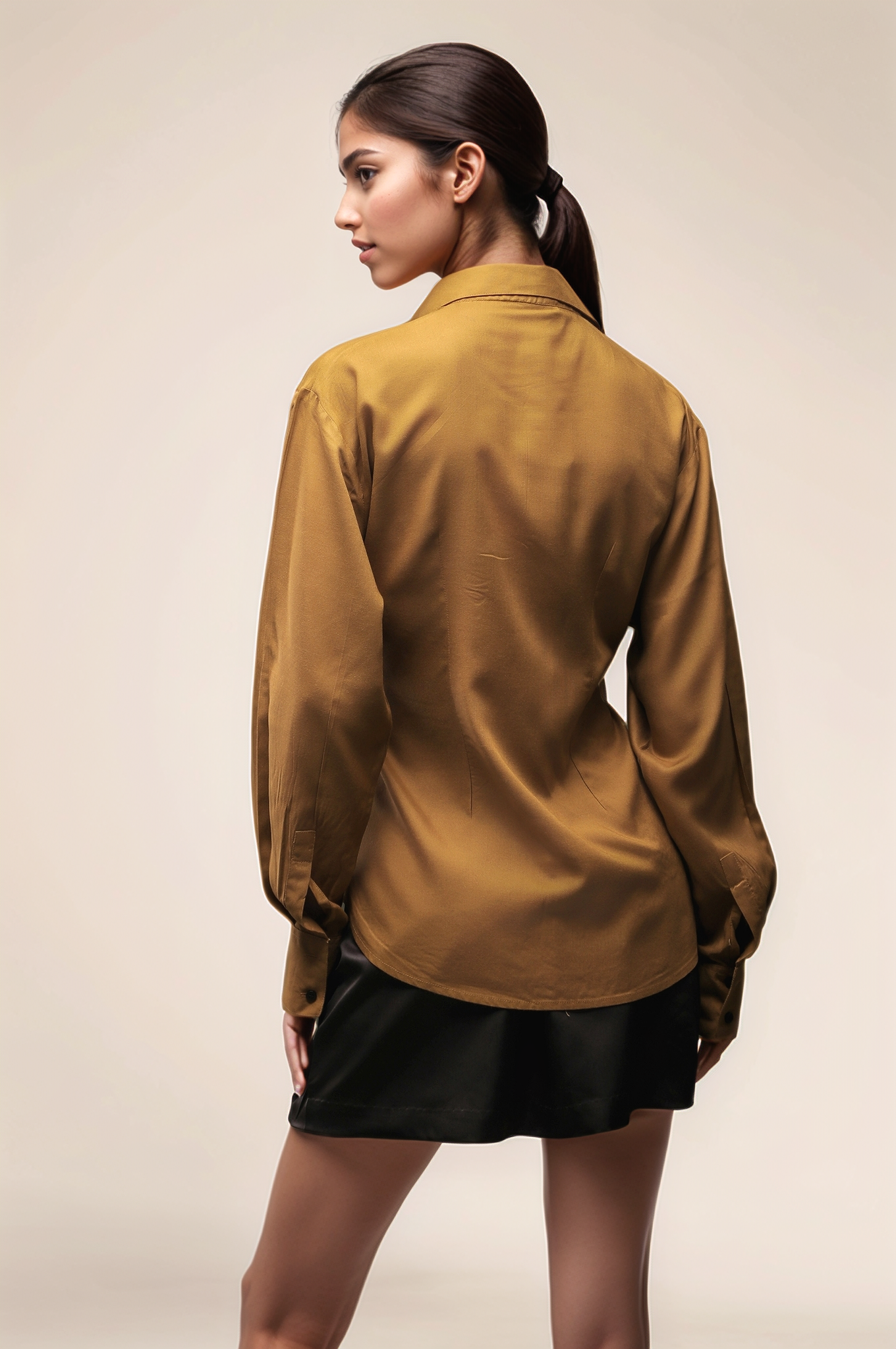 Mustard Yellow Drawstring Shirt