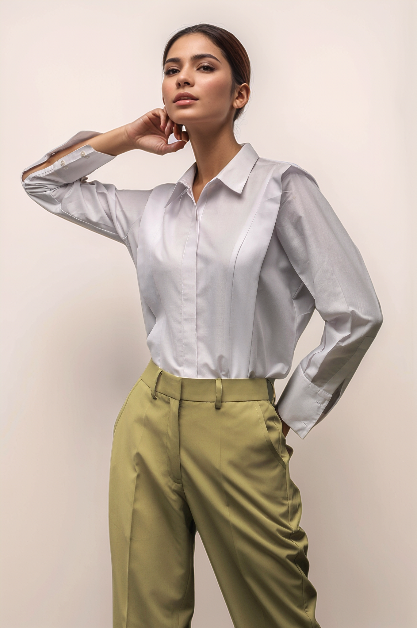 White Princess Panel Shirt