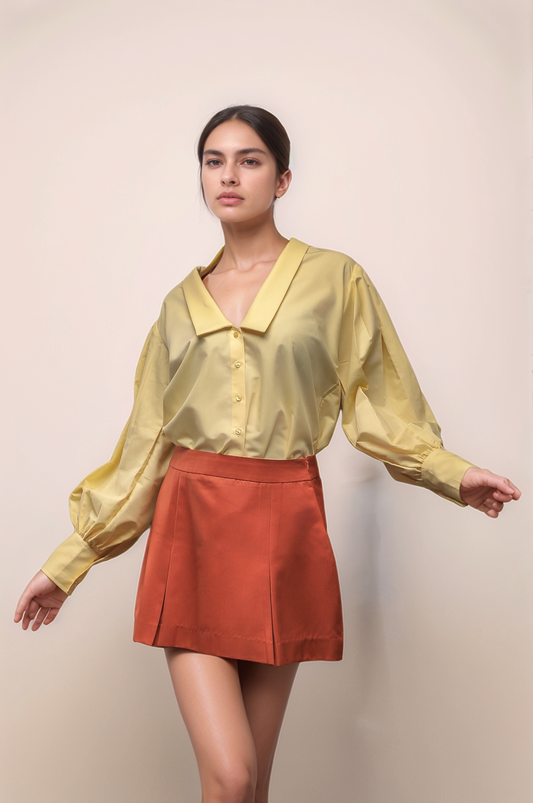 Rust Orange Short Skirt