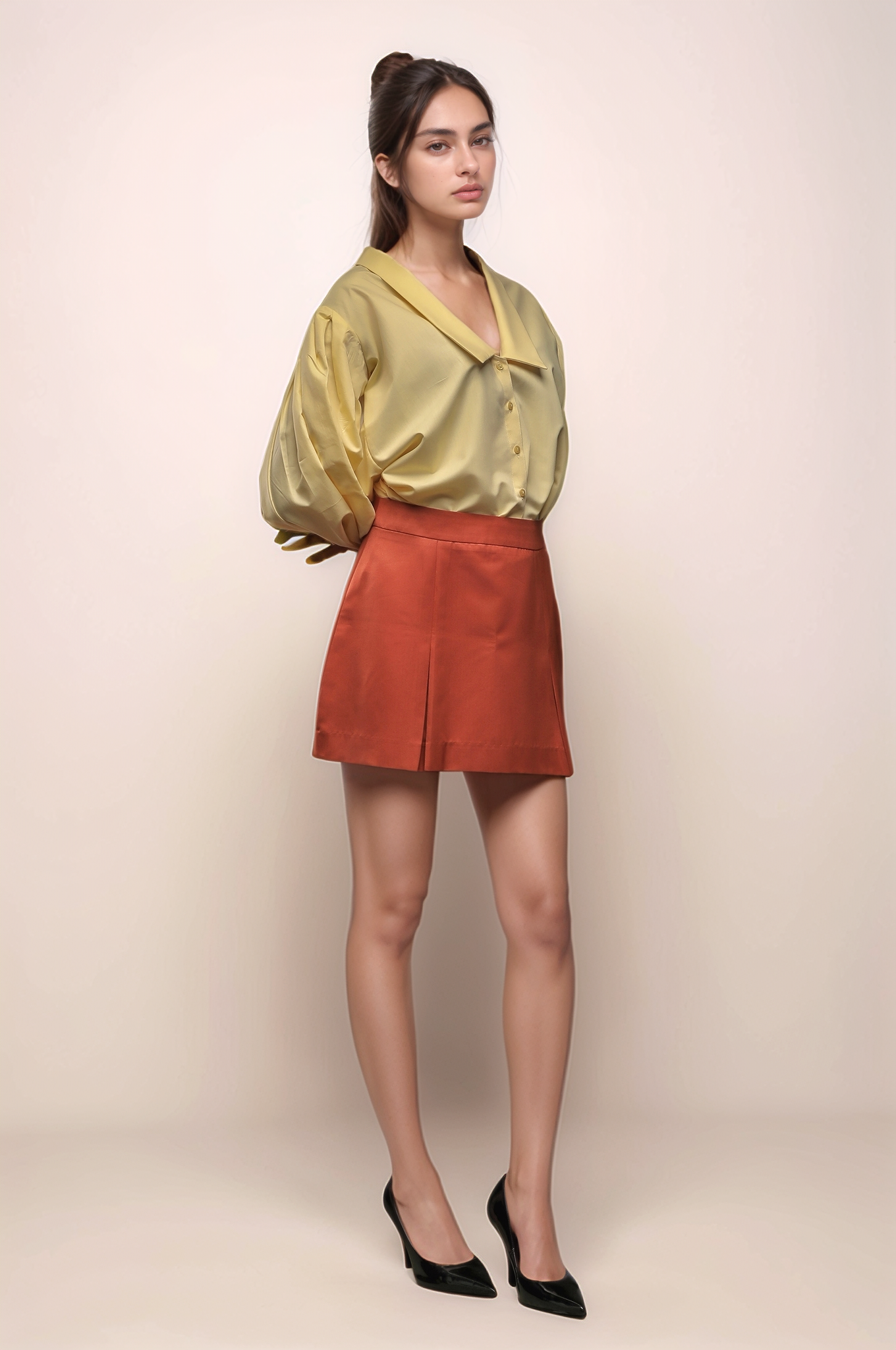 Pale Yellow Loose Fit Shirt