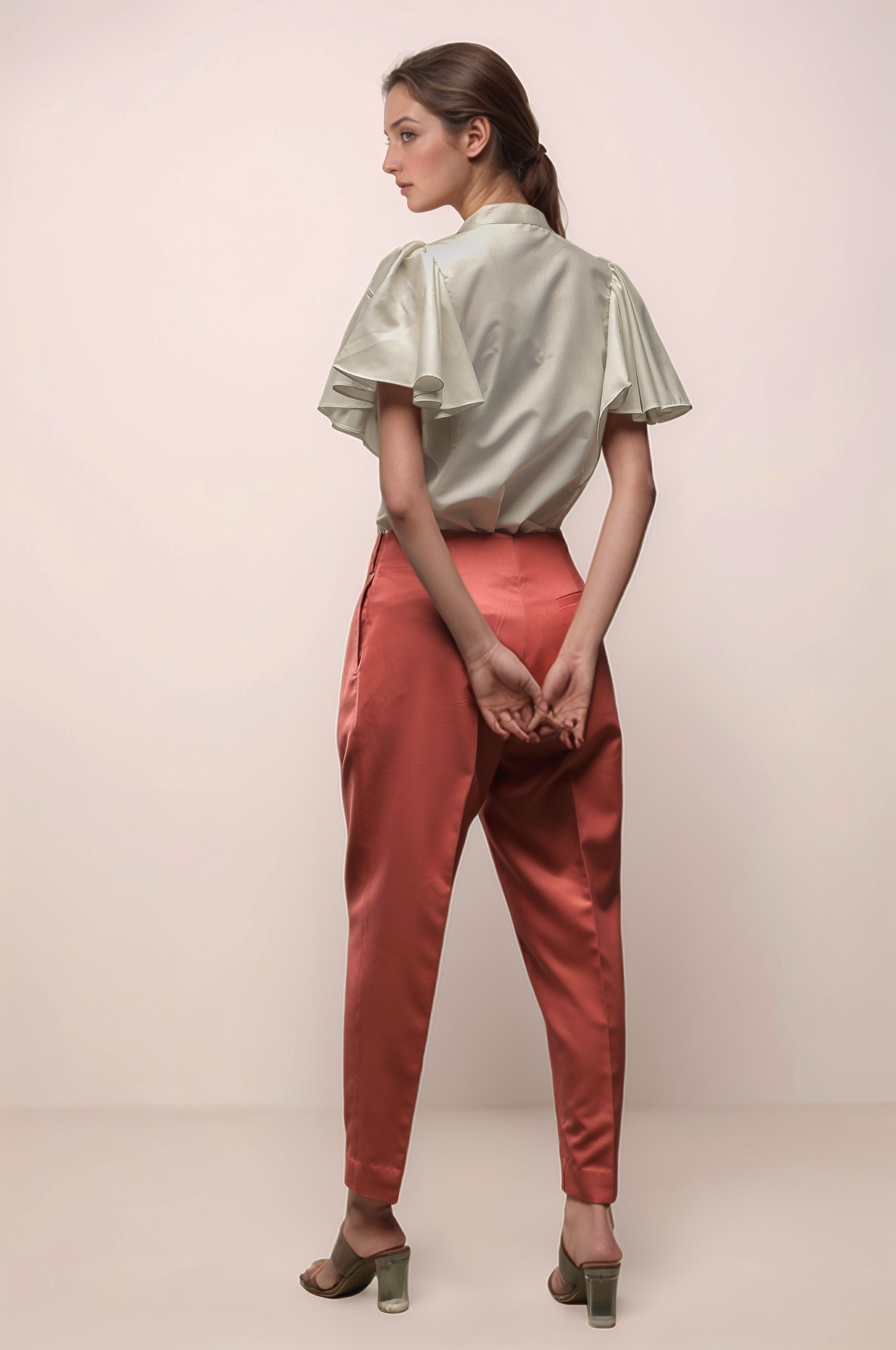 White Flared Bell Sleeve Shirt