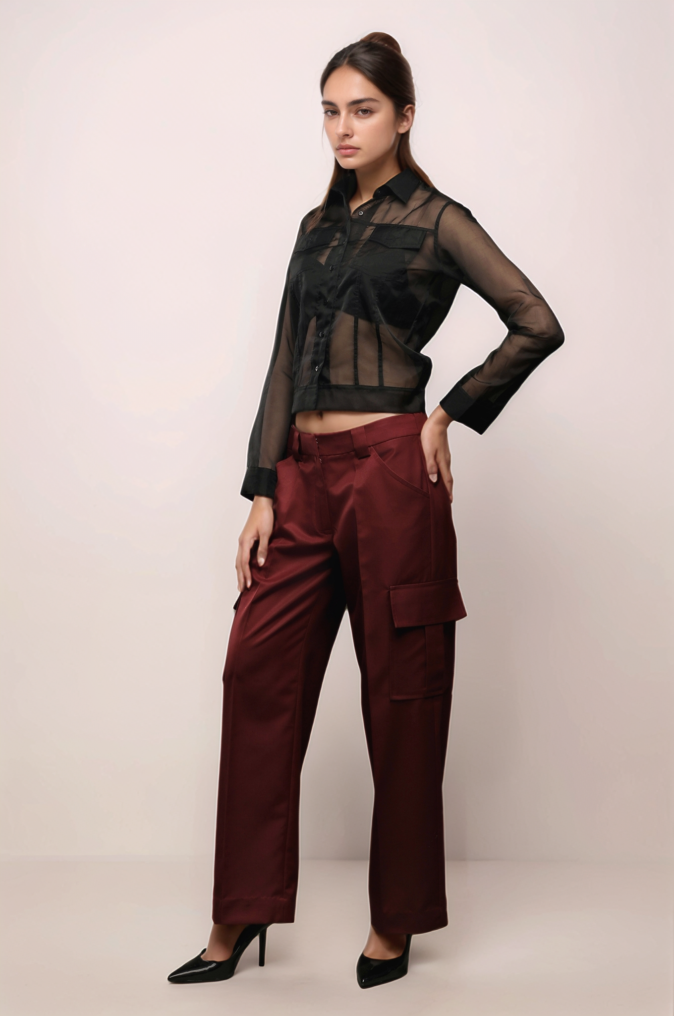 Black Organza Top