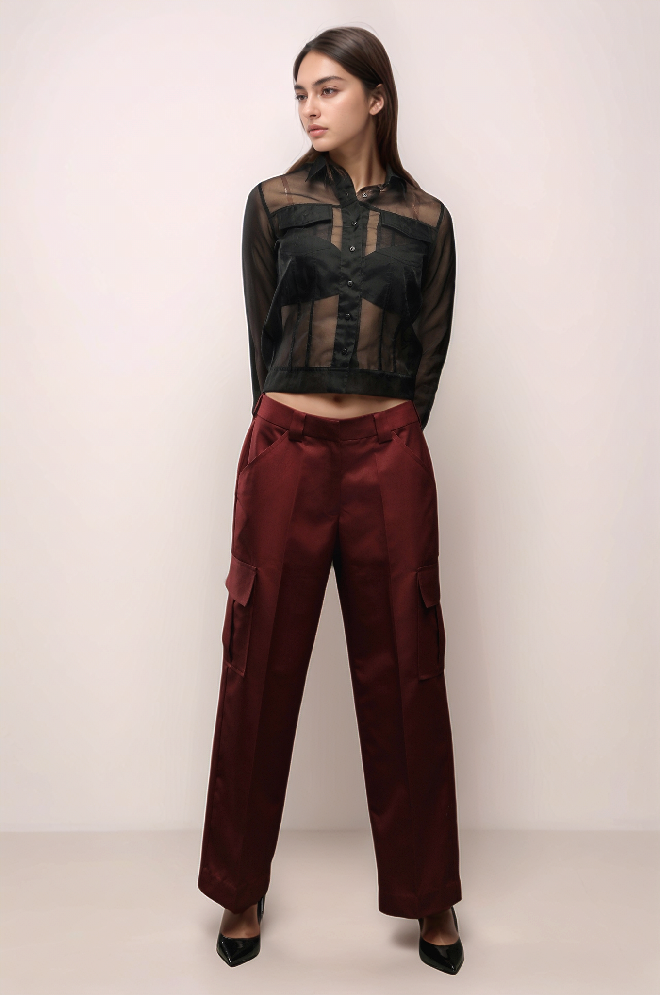Black Organza Top
