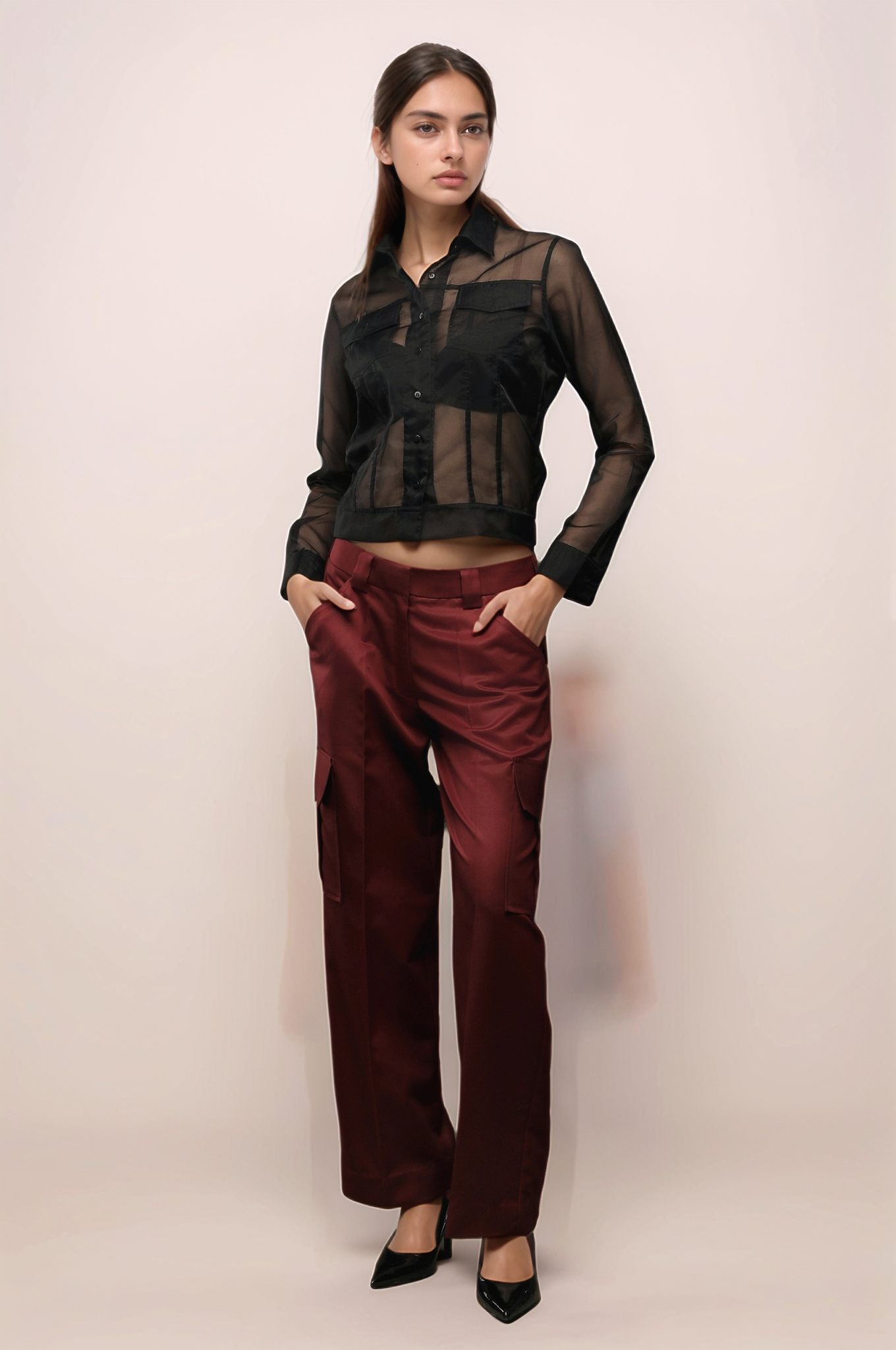 Black Organza Top