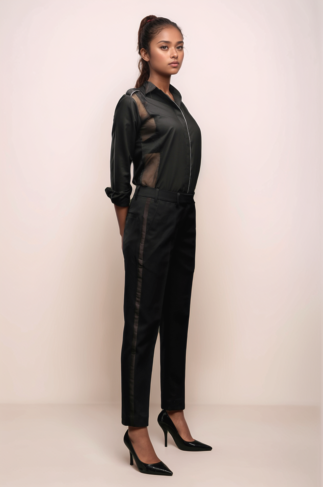 Black Piping Shirt