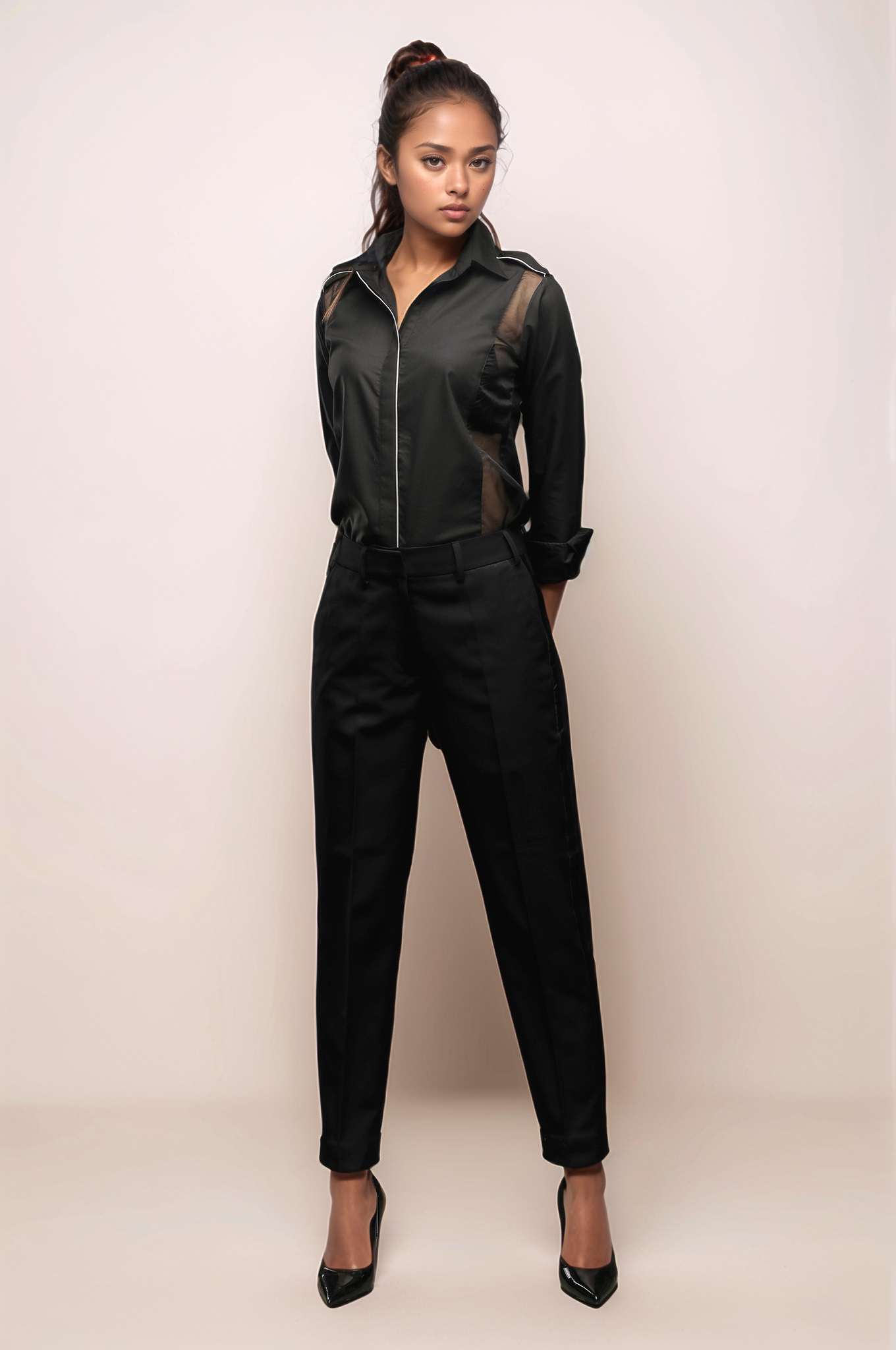 Black Tuxedo Trouser