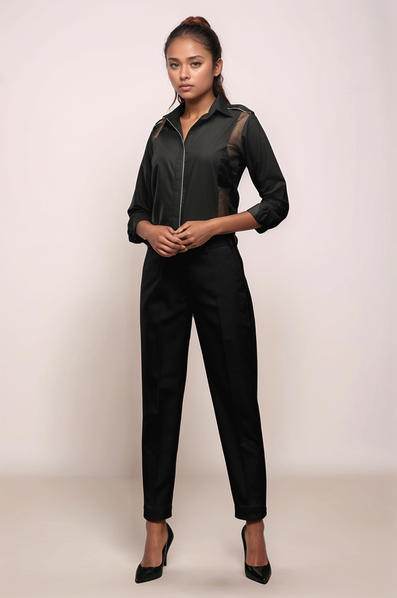 Black Piping Shirt