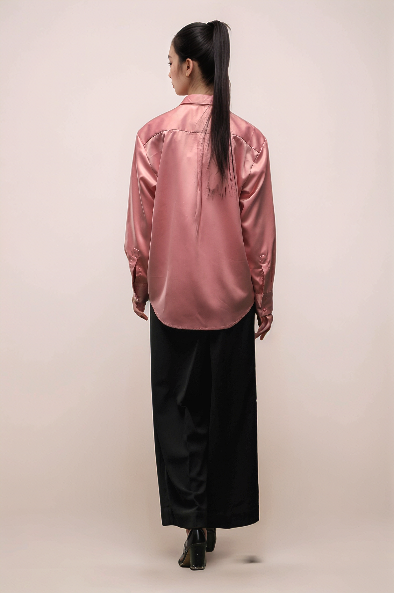Pink Satin Shirt