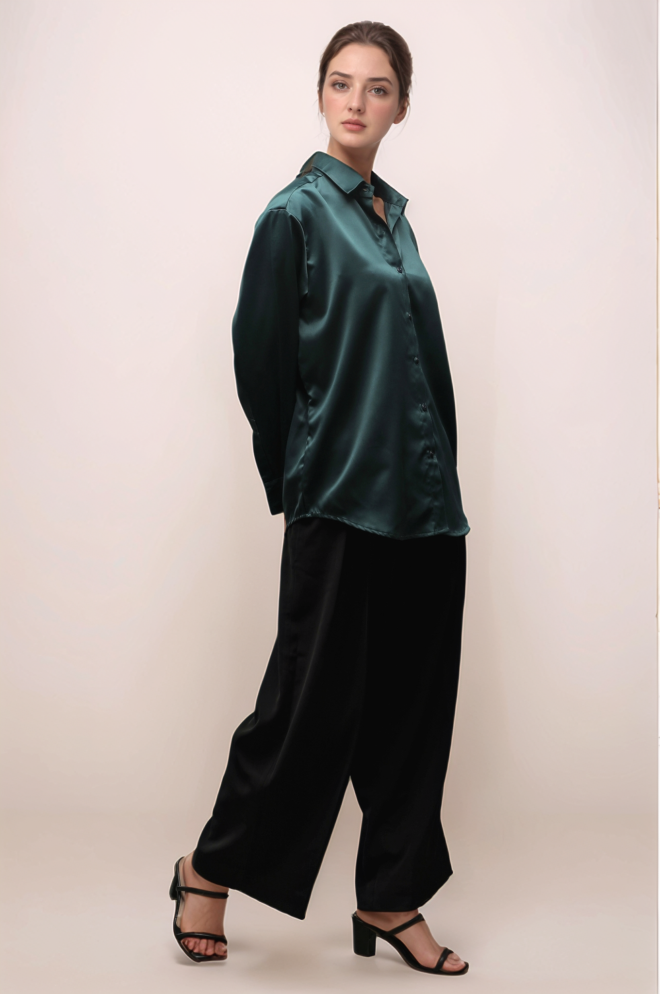 Green Satin Shirt