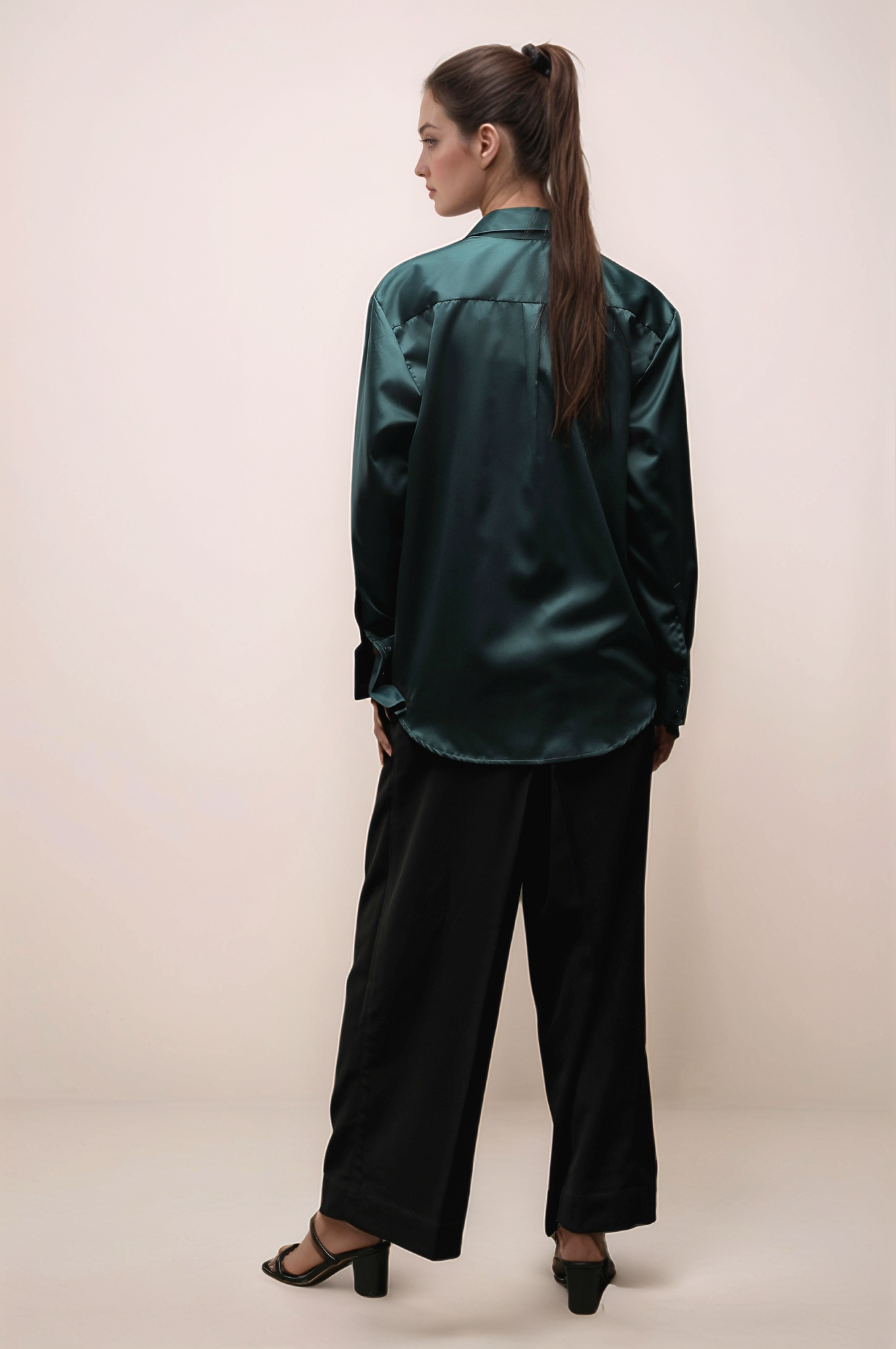 Green Satin Shirt