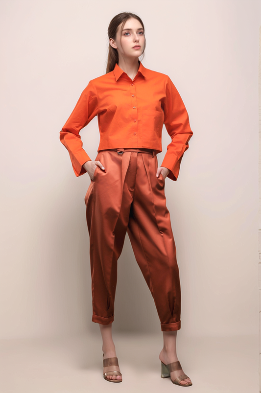 Rust Cropped Pant