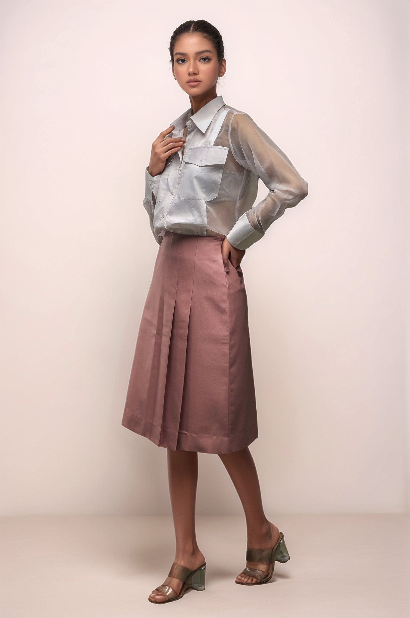 White Organza Shirt