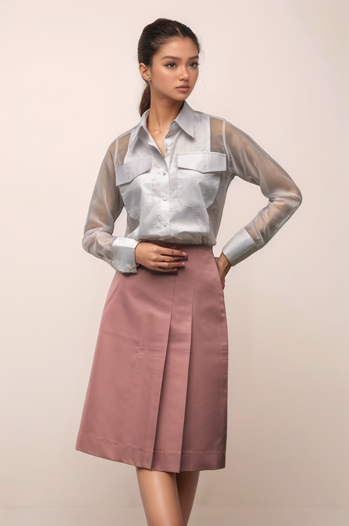 White Organza Shirt