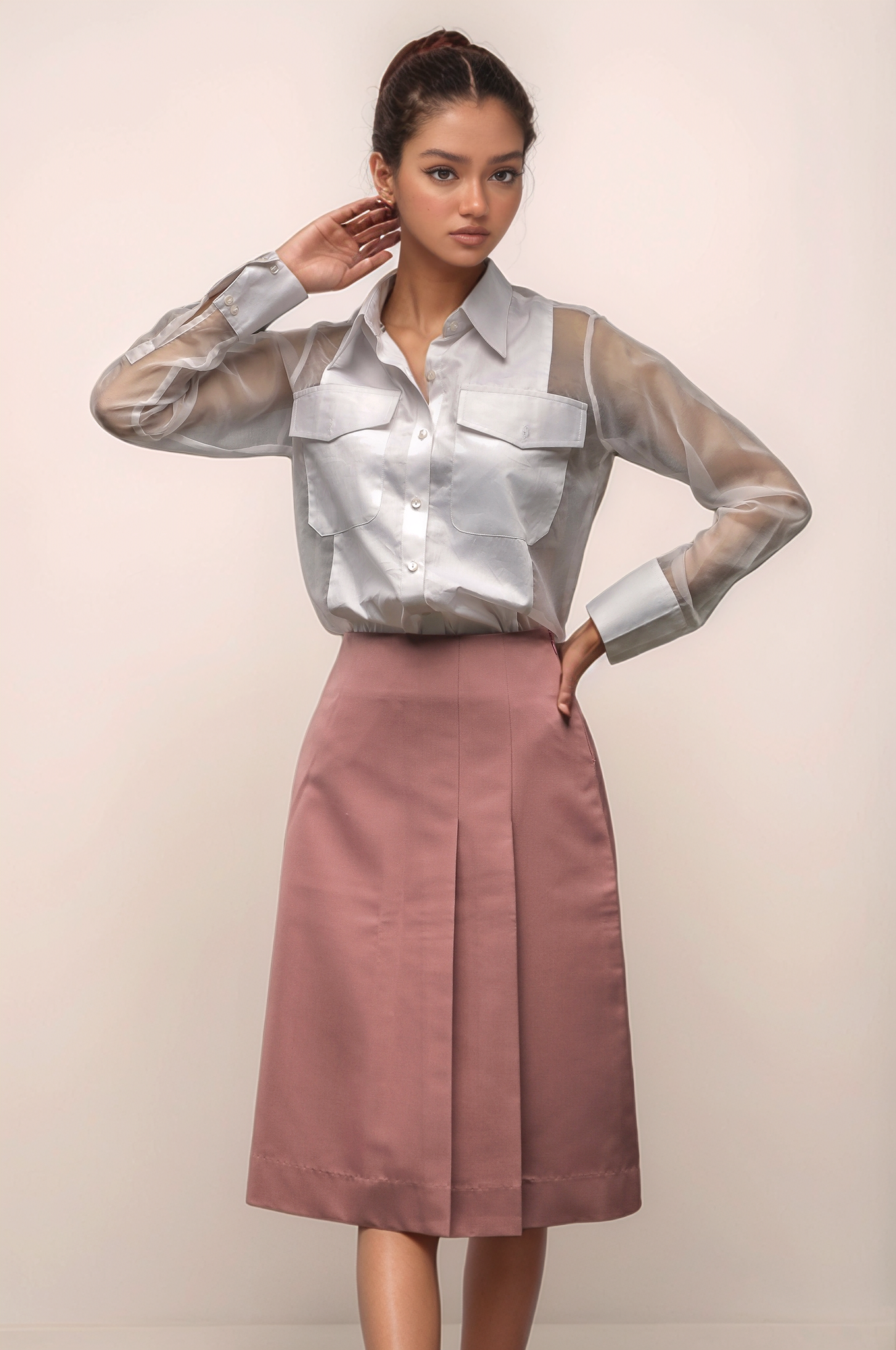 White Organza Shirt
