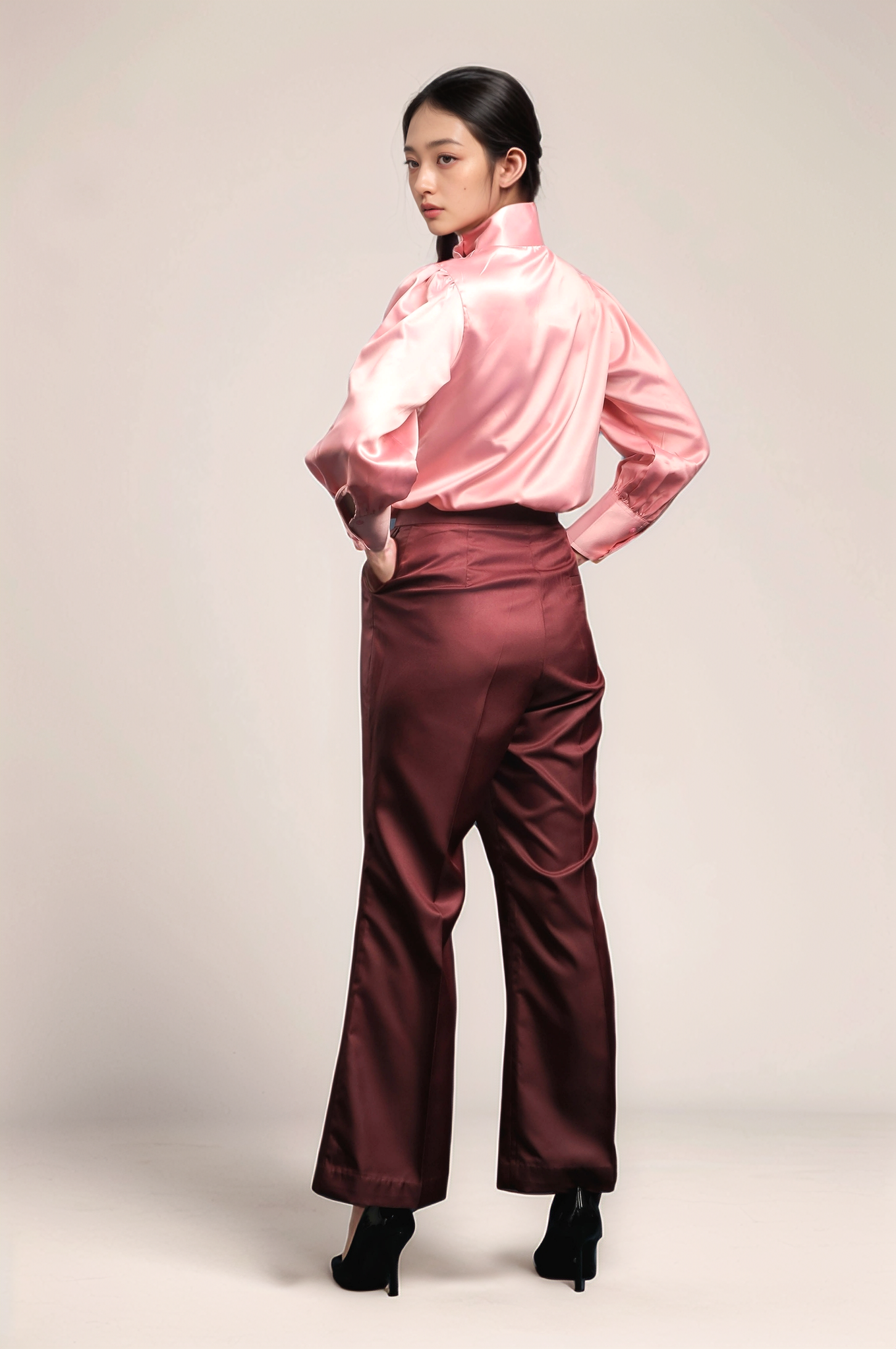 Pink High Neck Shirt