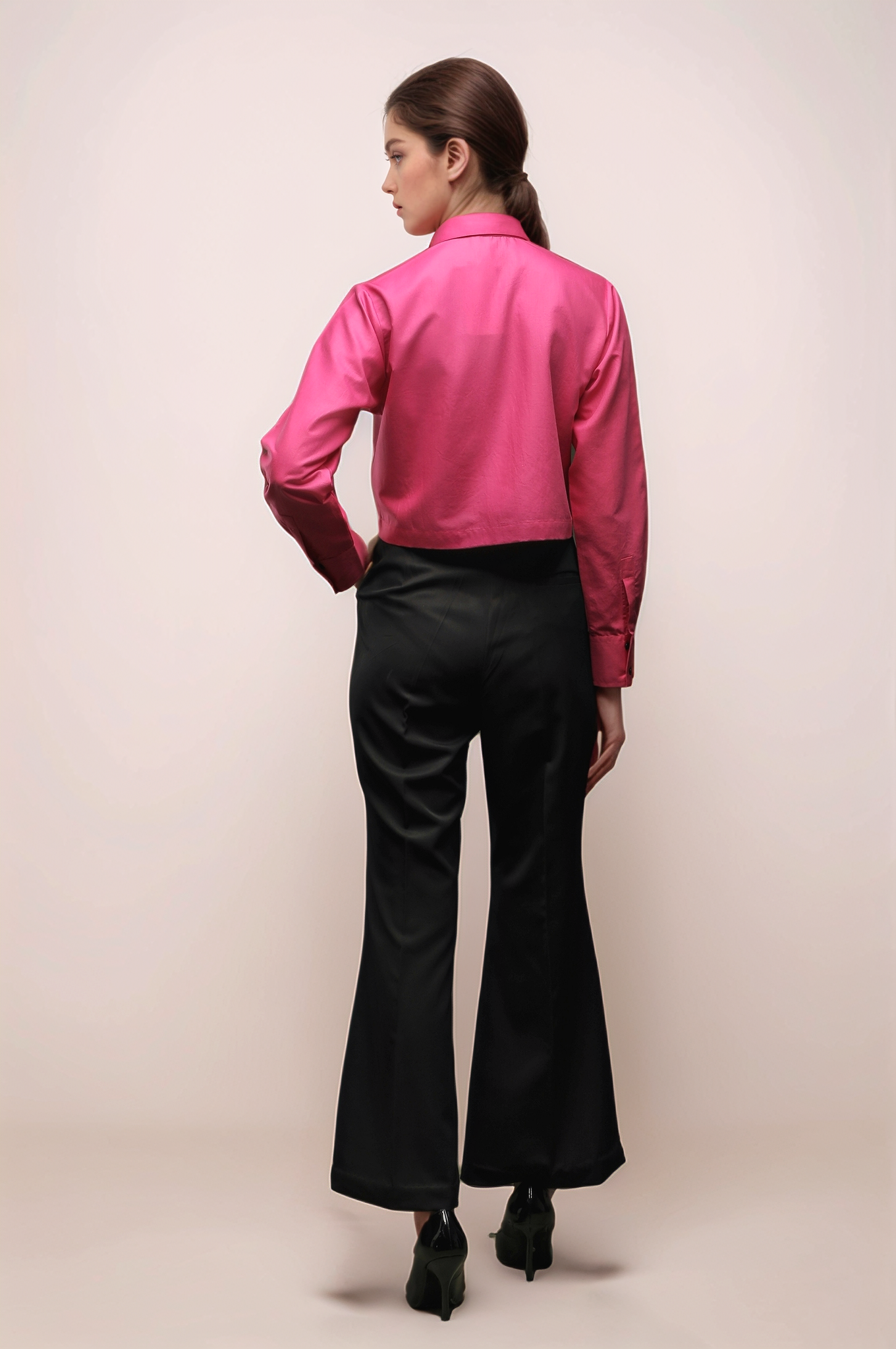 Pink Cropped Shirt