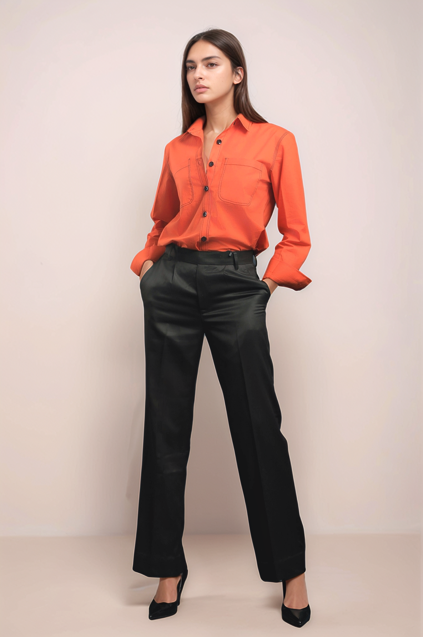 Black Straight Formal Trouser