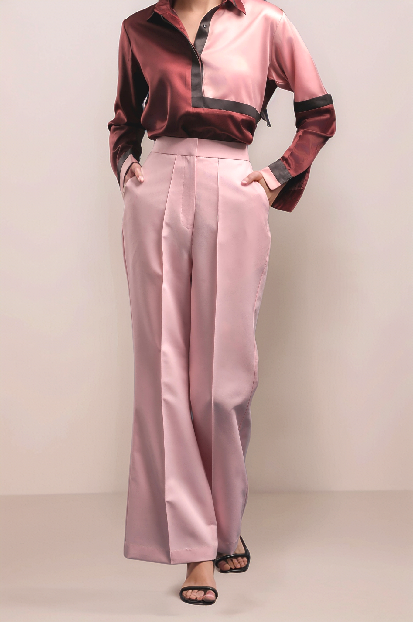 Pink Bellbottom Trouser