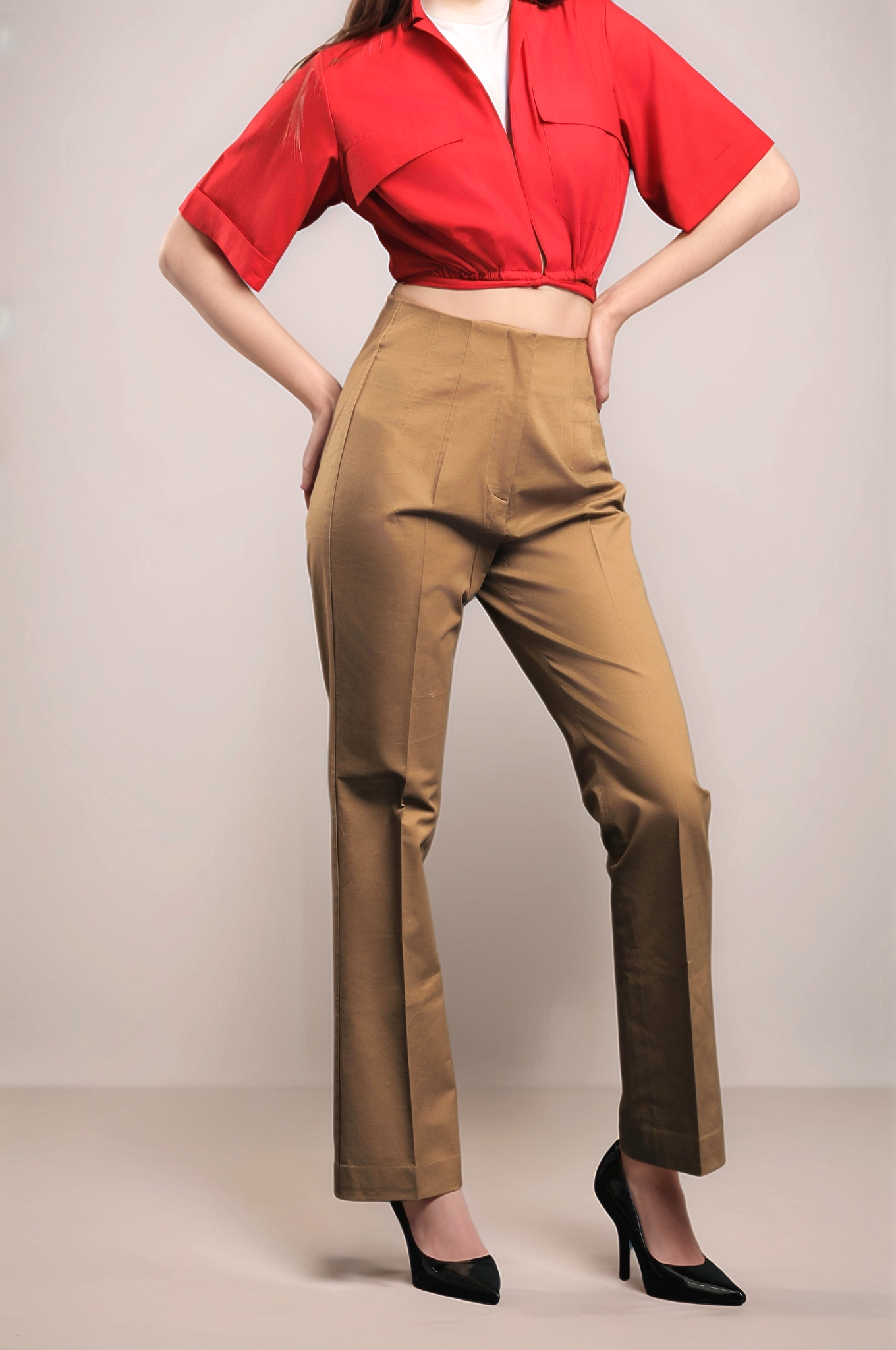 Brown Cotton Pants