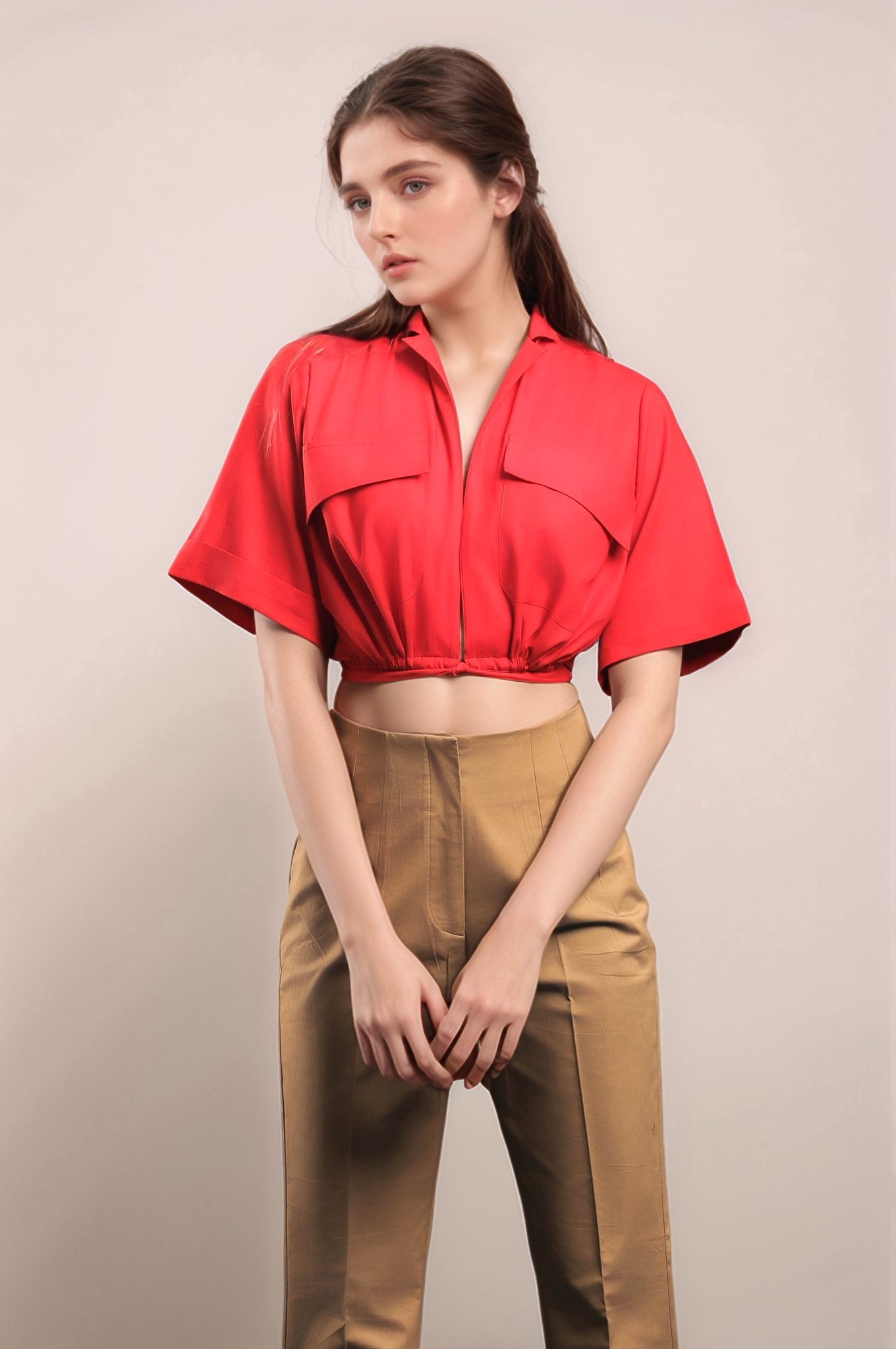 Red Crop Shirt