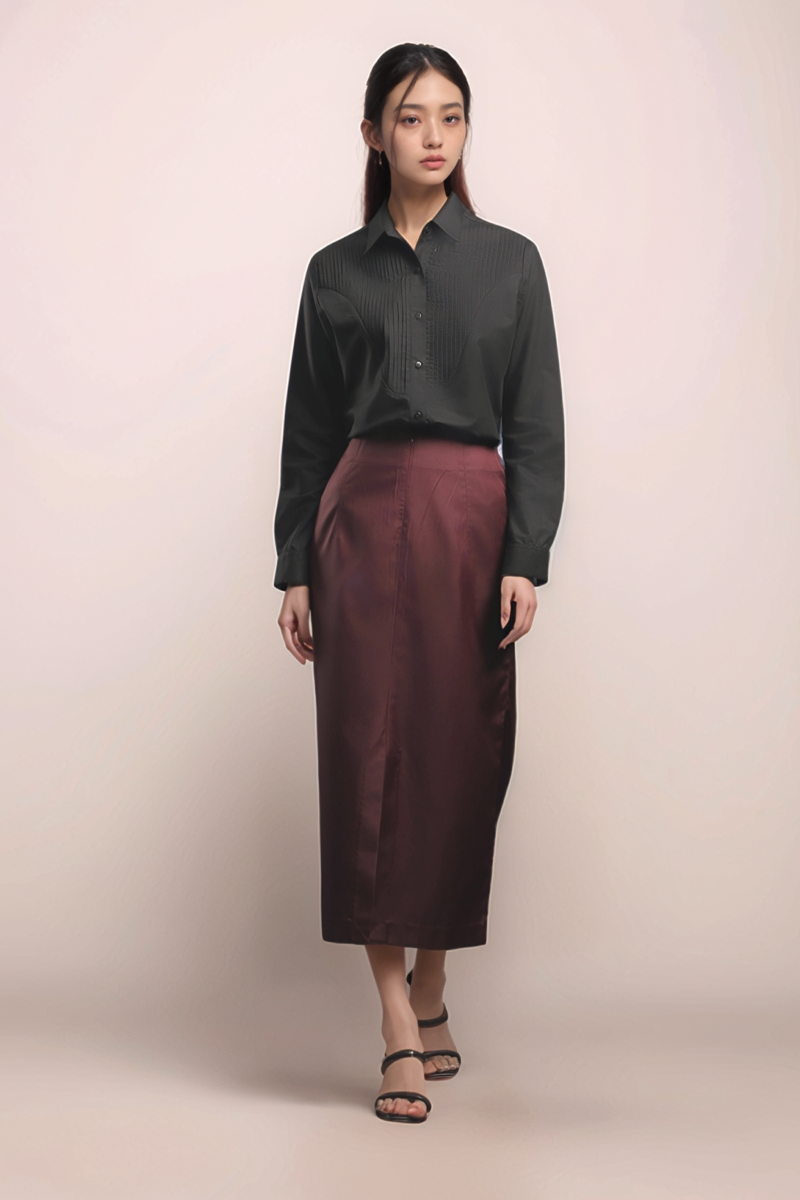 Black Tuxedo Yoke Shirt