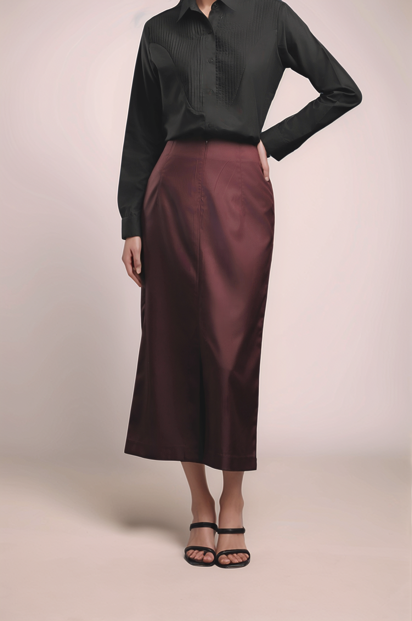 Black Tuxedo Yoke Shirt
