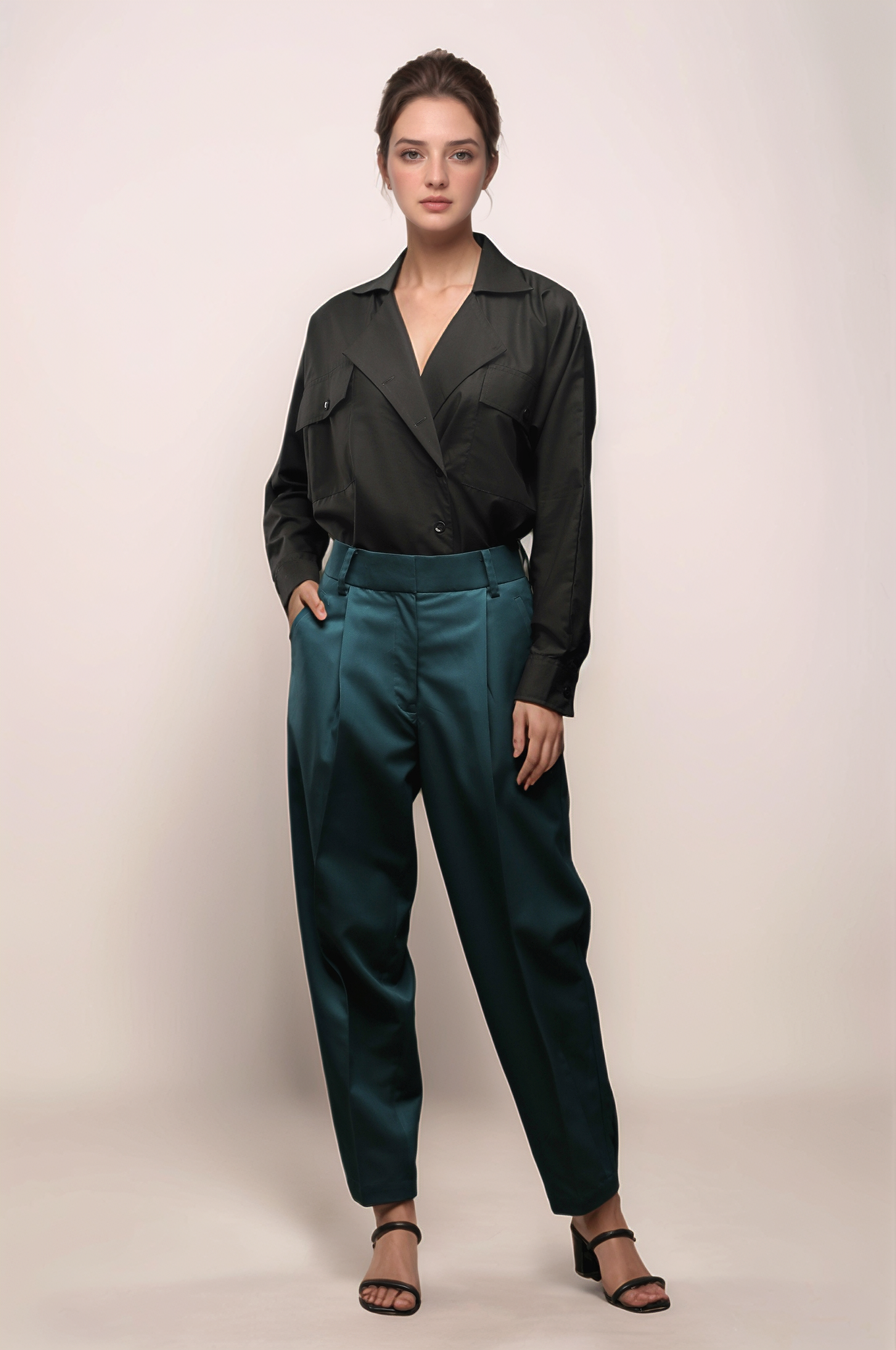 Black Batwing Sleeve Shirt