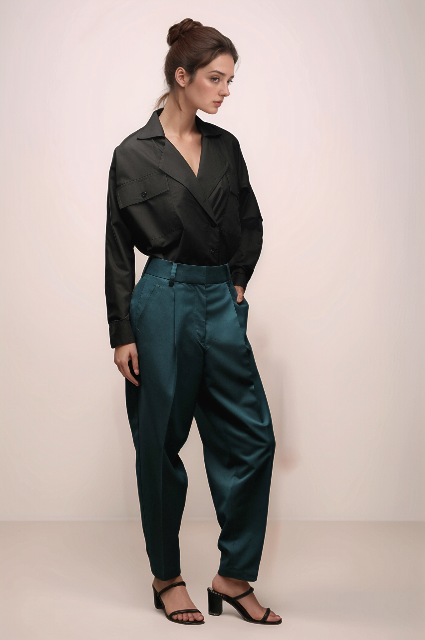 Black Batwing Sleeve Shirt