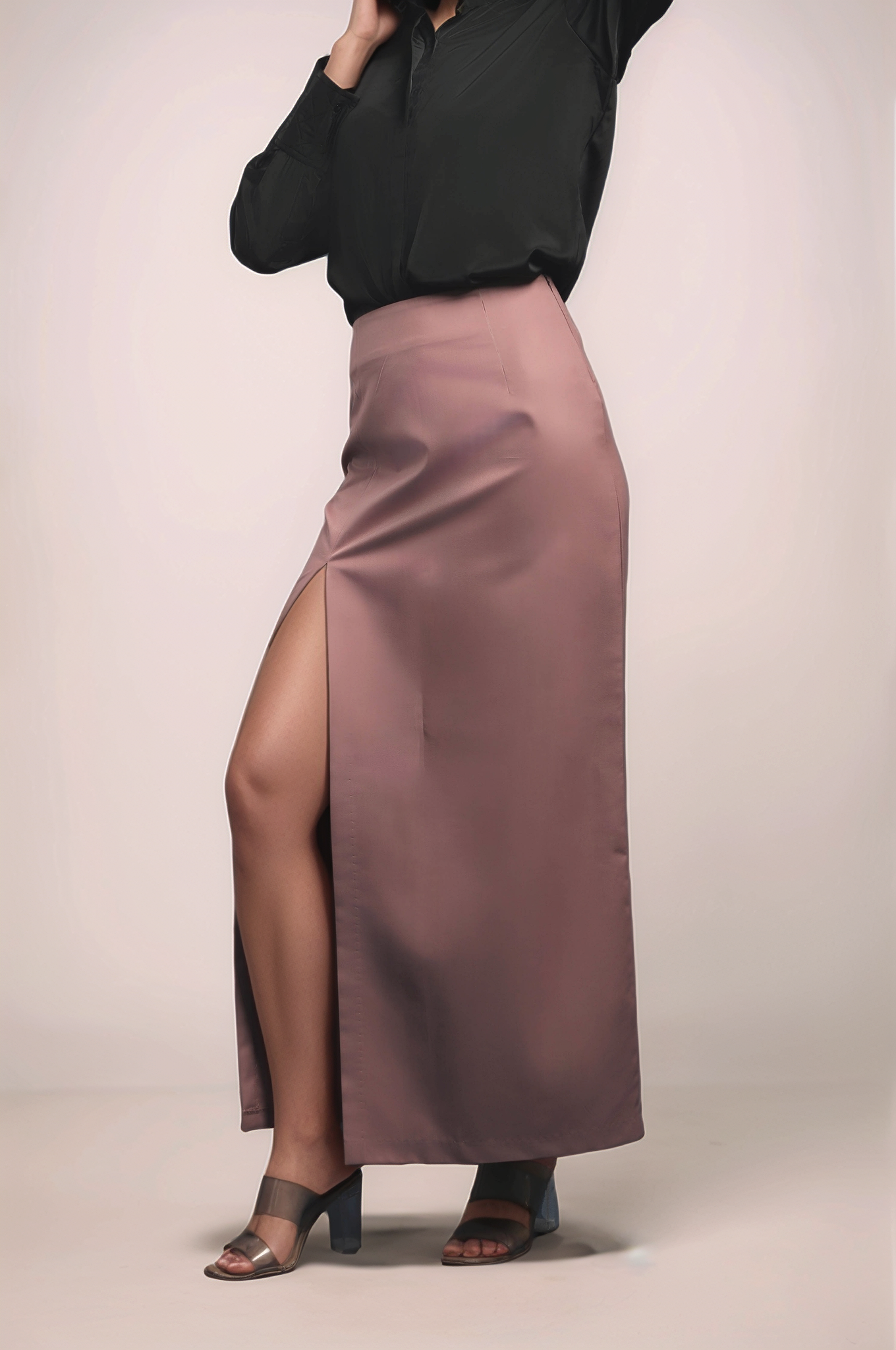 Onion Pink Straight Skirt