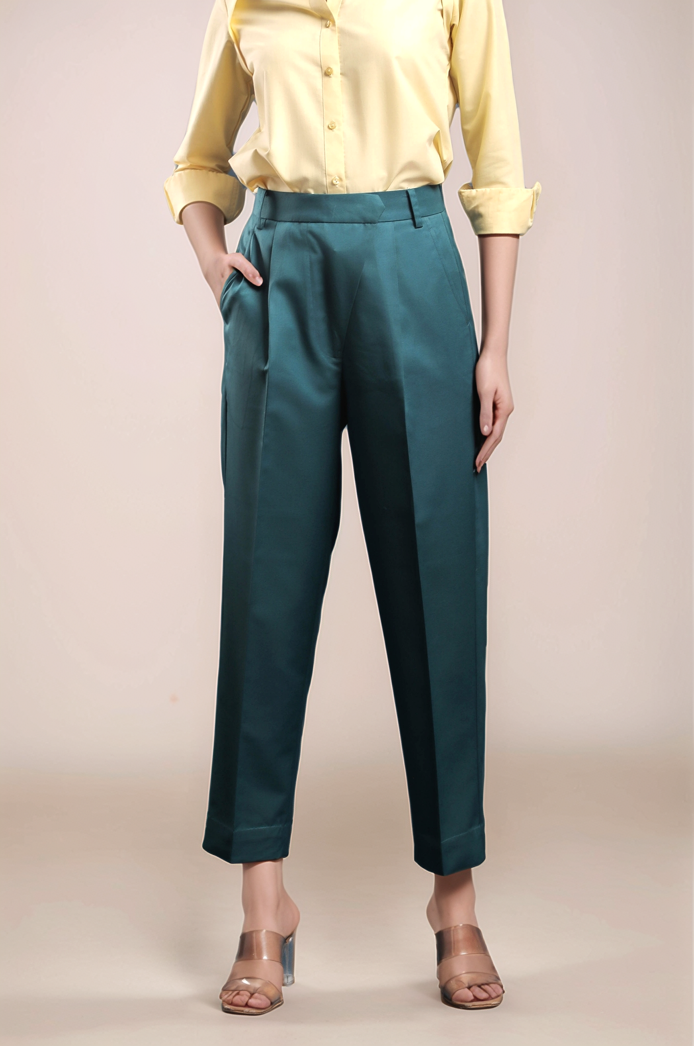 Teal Blue Baggy Pant