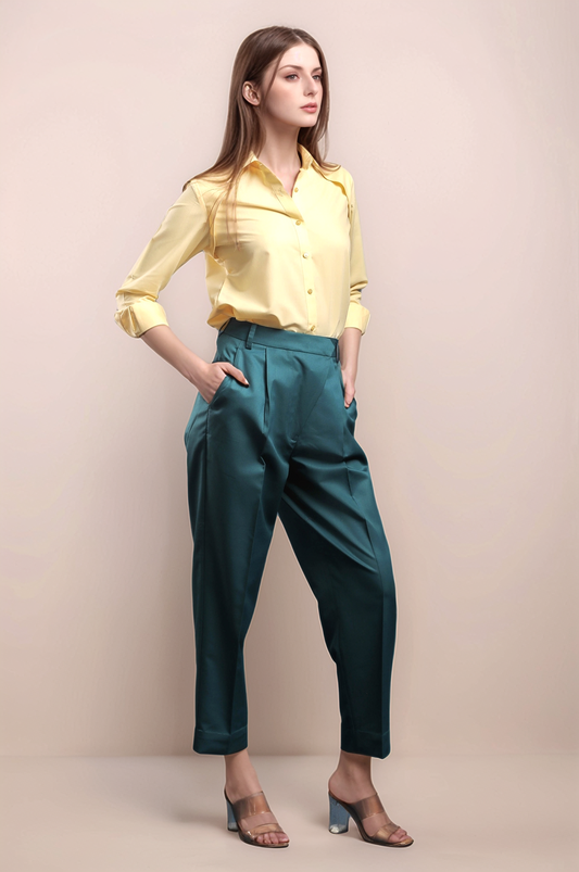 Teal Blue Baggy Pant