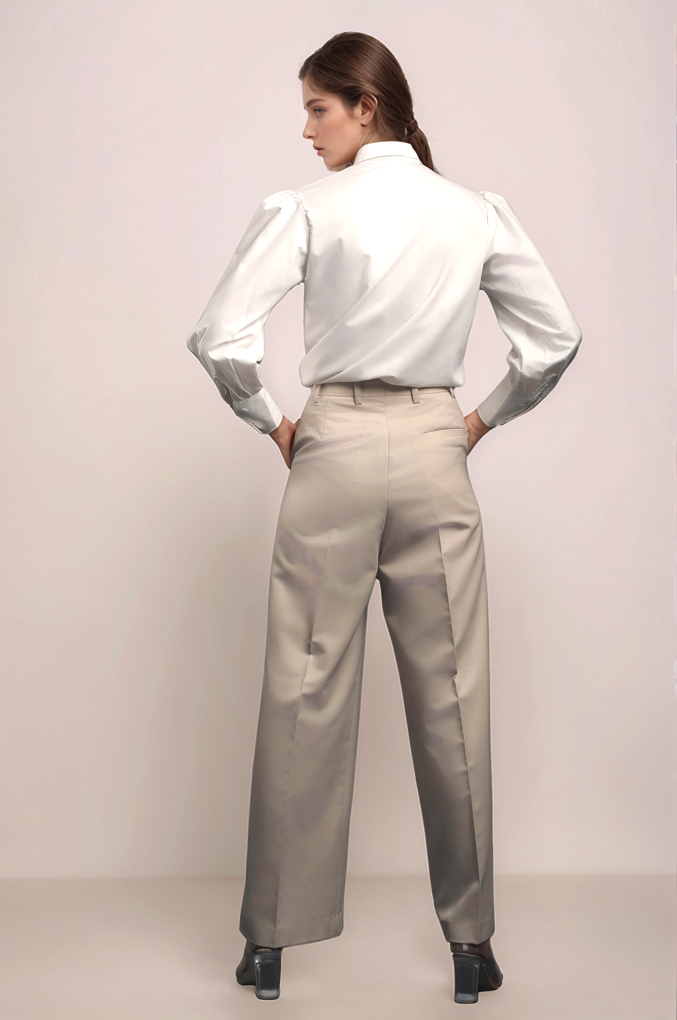White Tuxedo Yoke Shirt