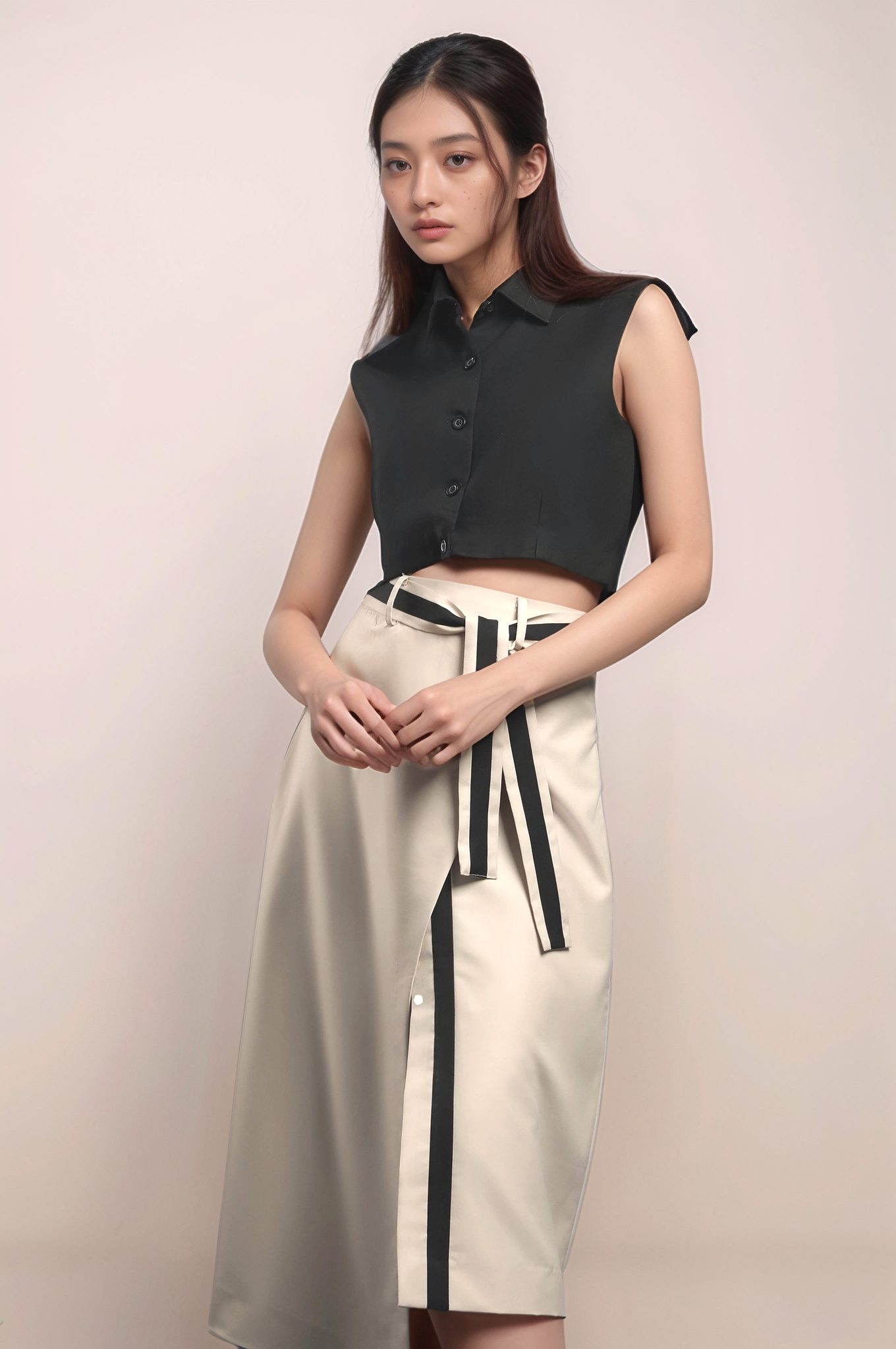 Black Crop Shirt