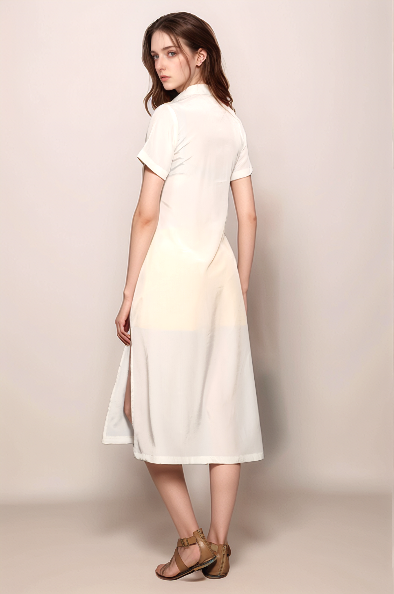 Ivory Long Tunic Shirt