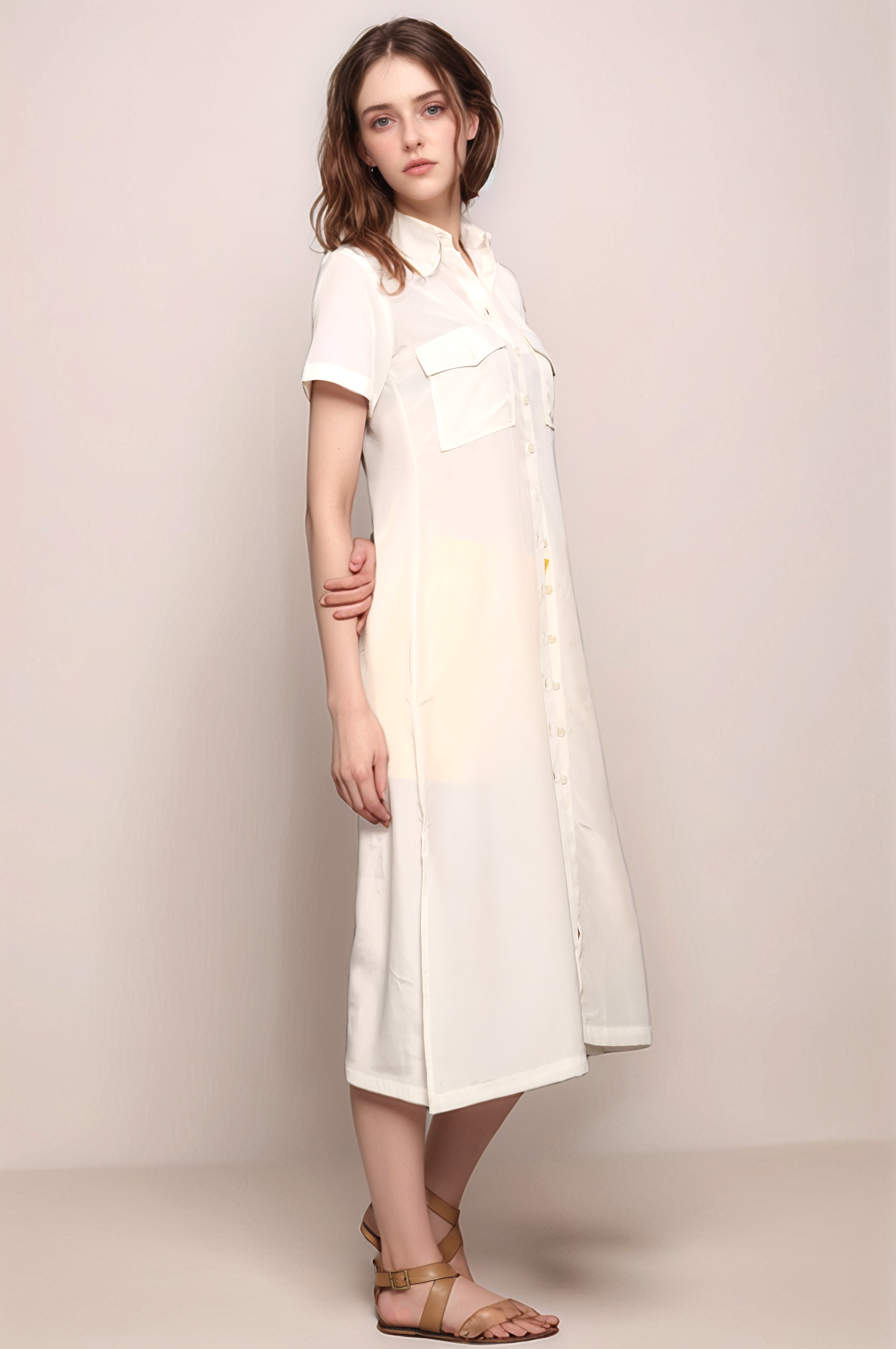 Ivory Long Tunic Shirt