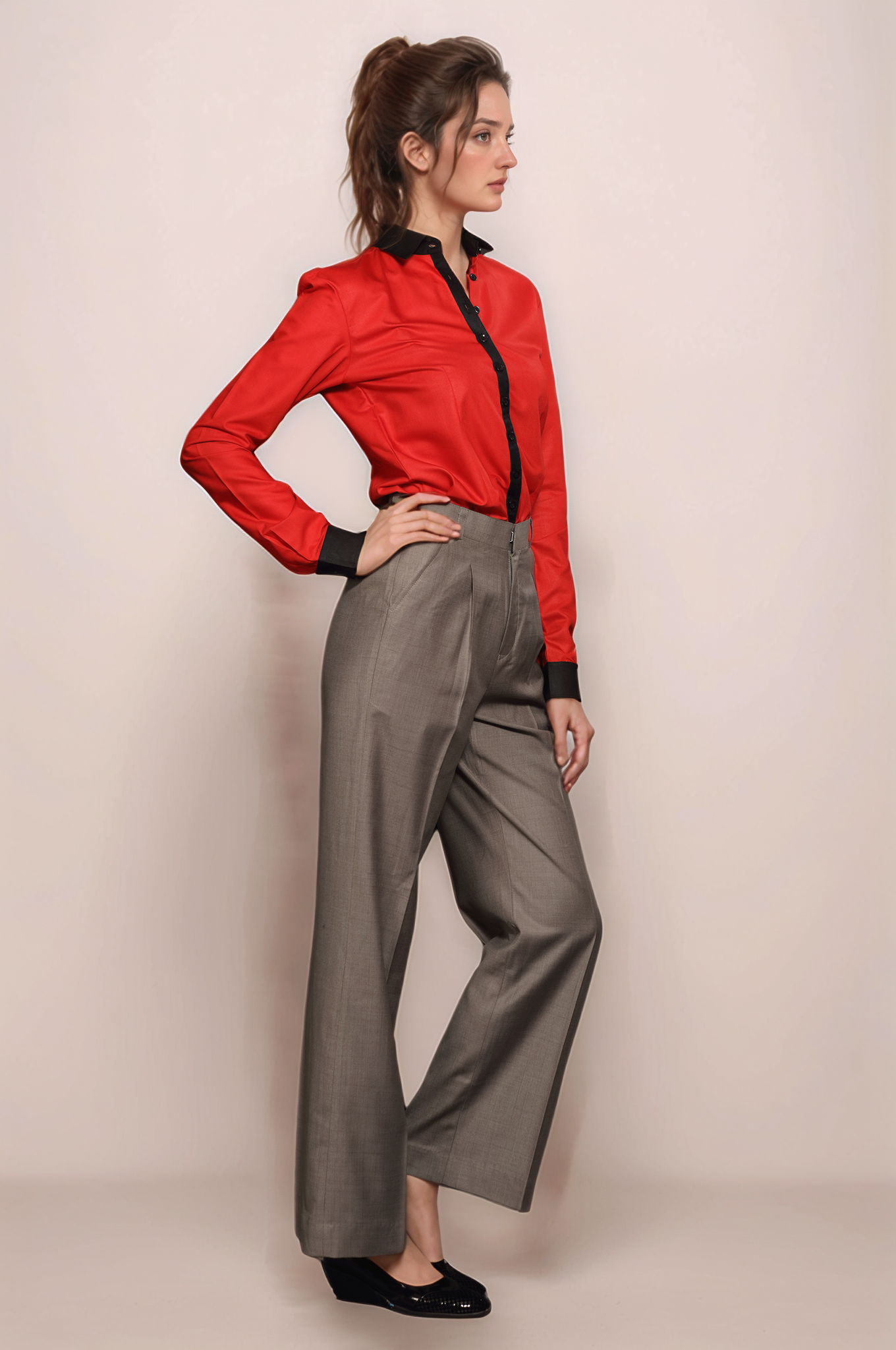 Red Classy Women Shirt