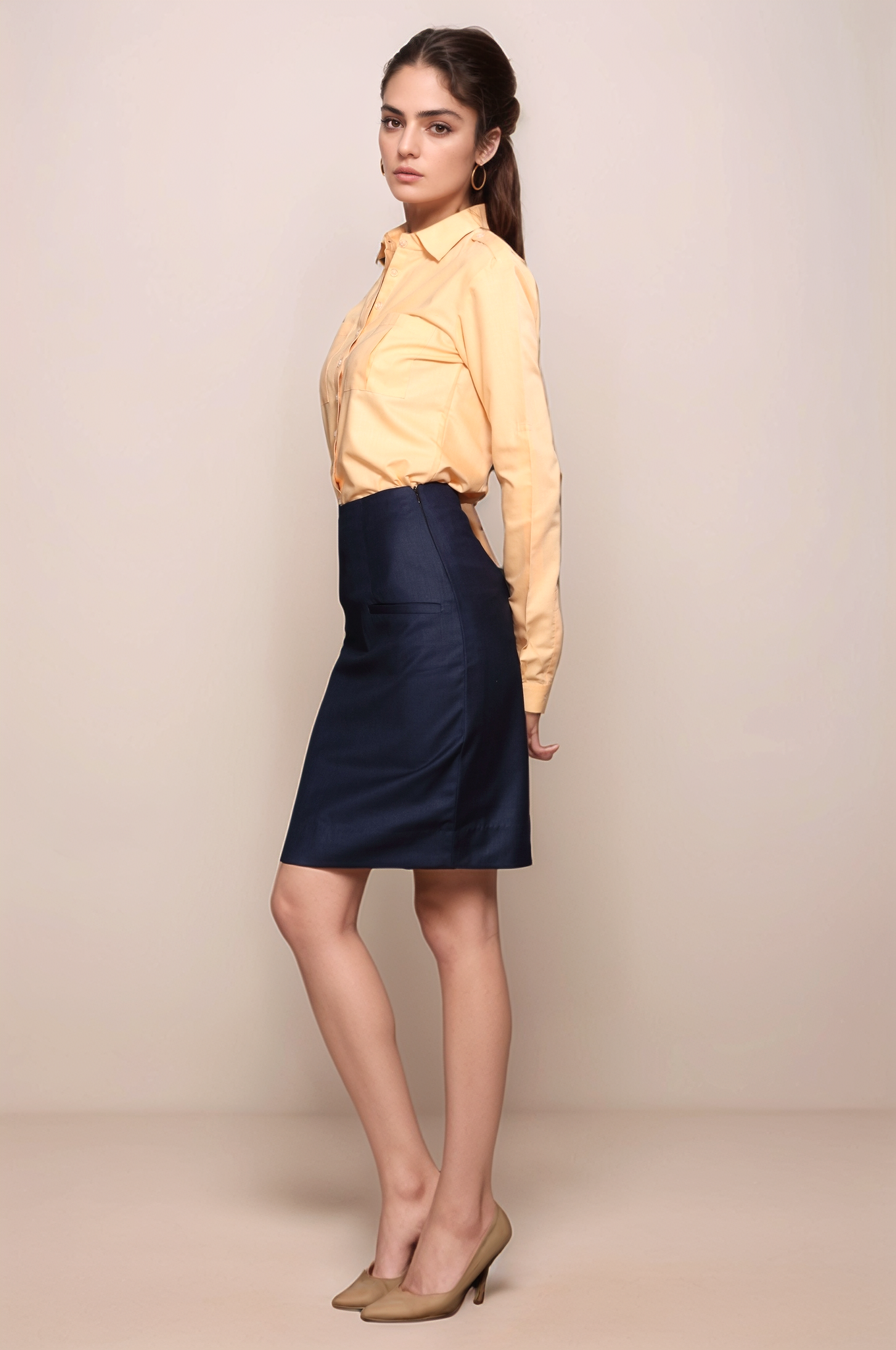 Navy Blue Formal Skirt