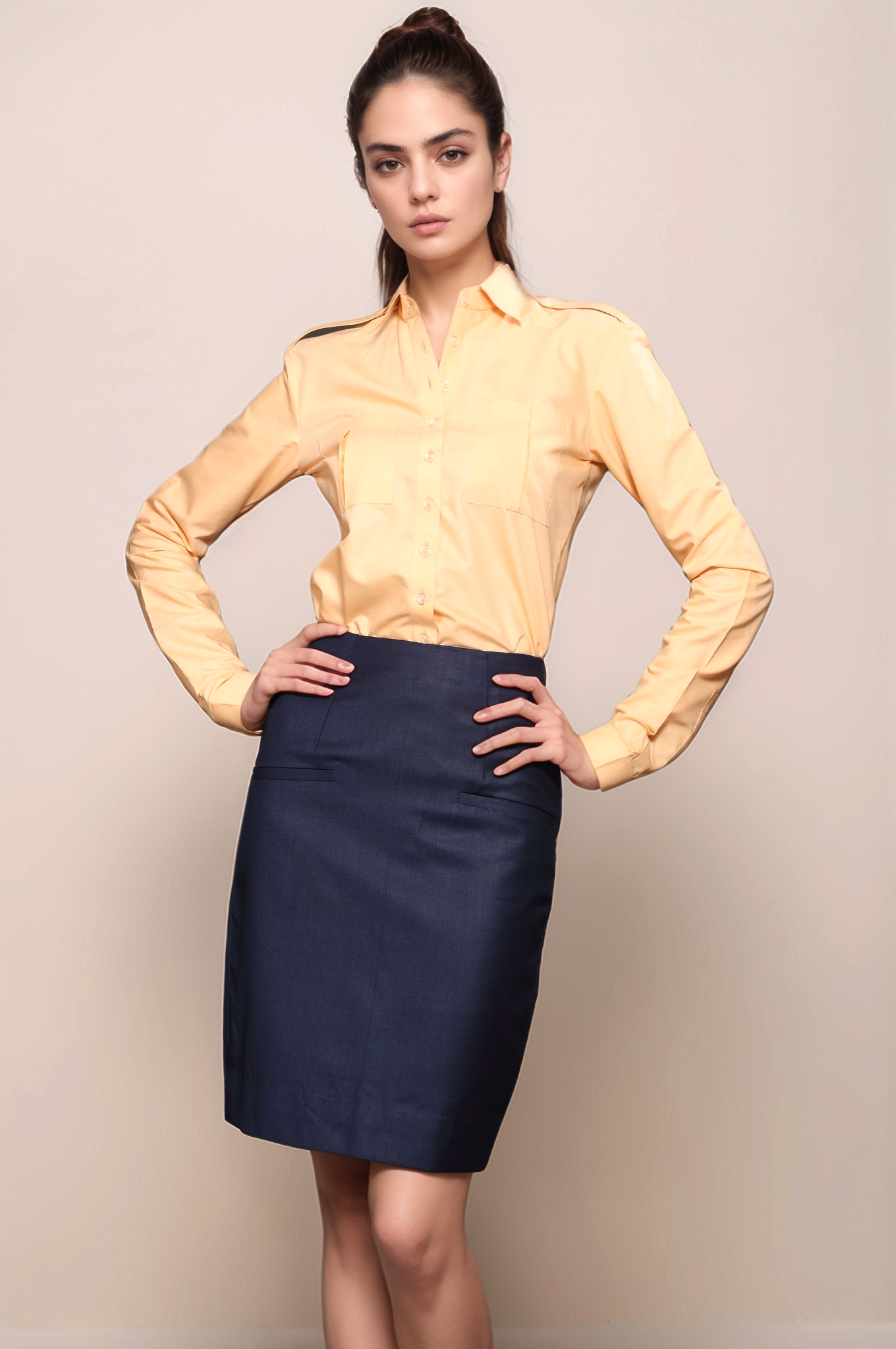 Navy Blue Formal Skirt