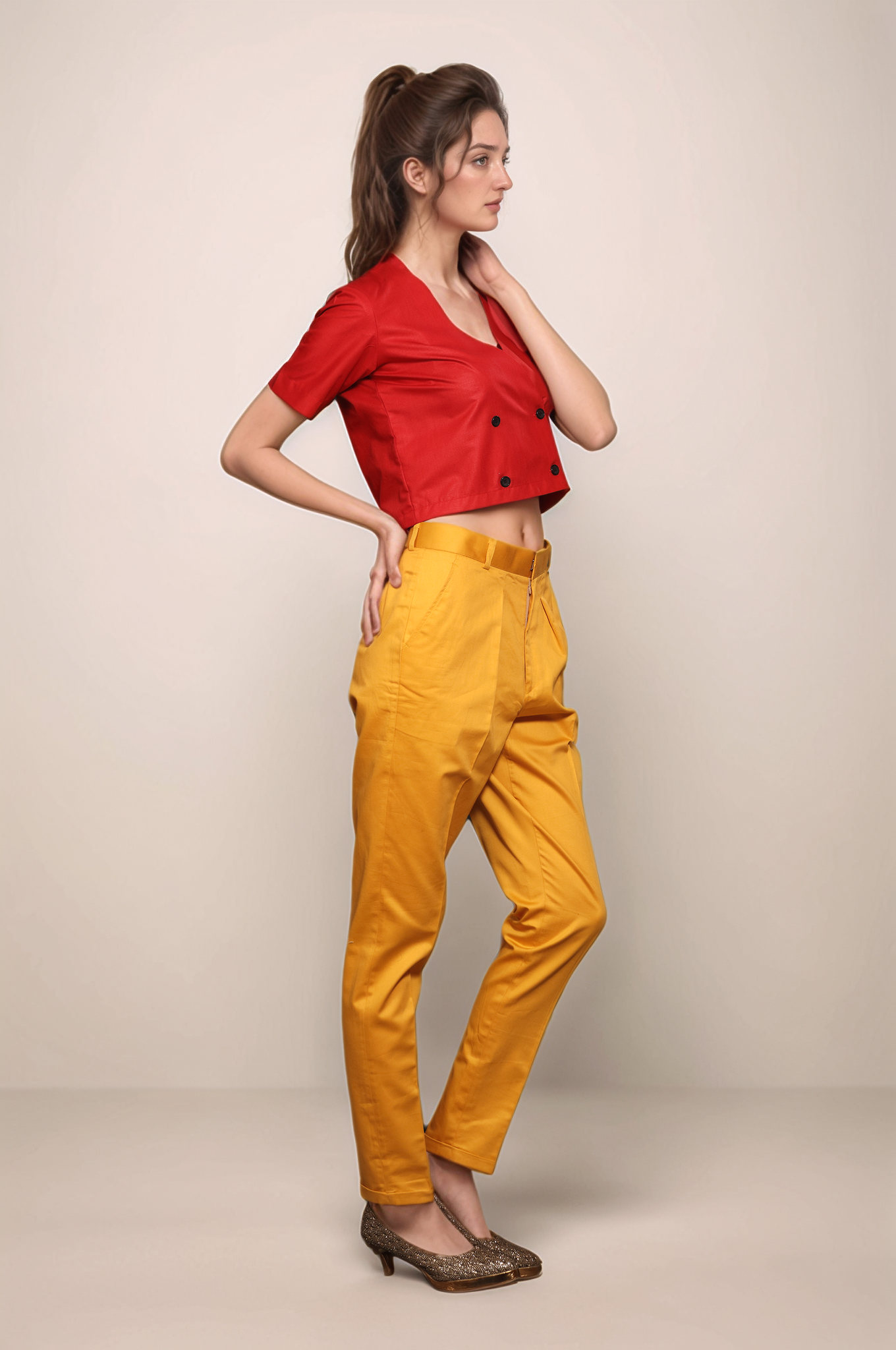 Red Crop Shirt