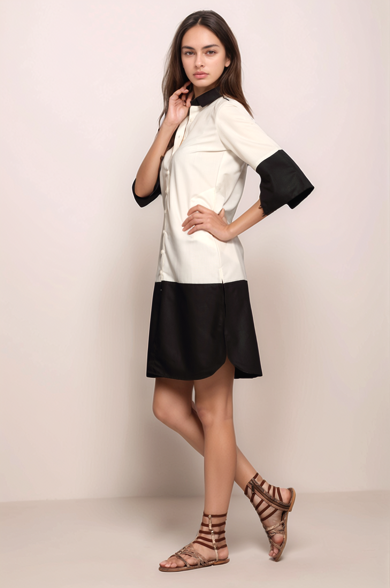 Black and White Tunic Shirt