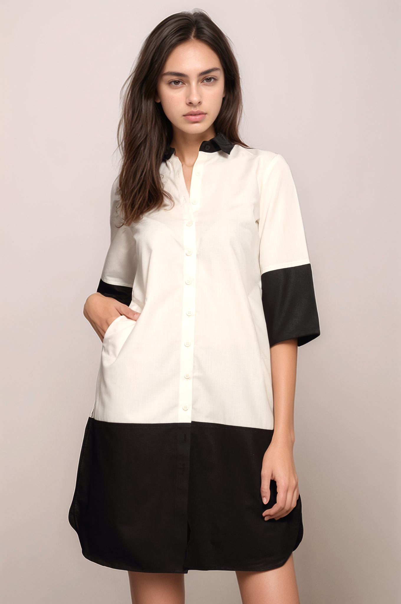 Black and White Tunic Shirt
