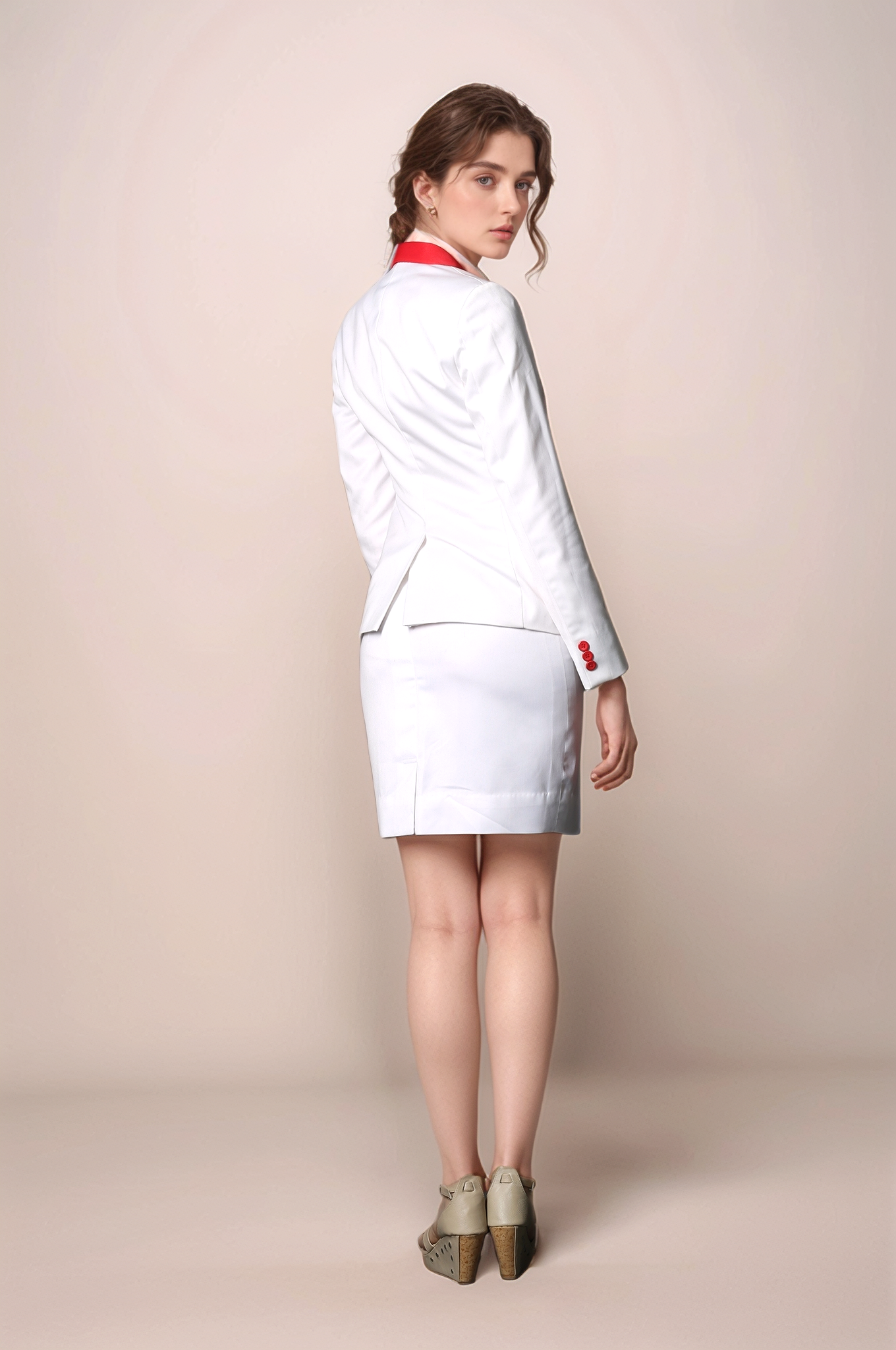 Red & White Formal Blazer