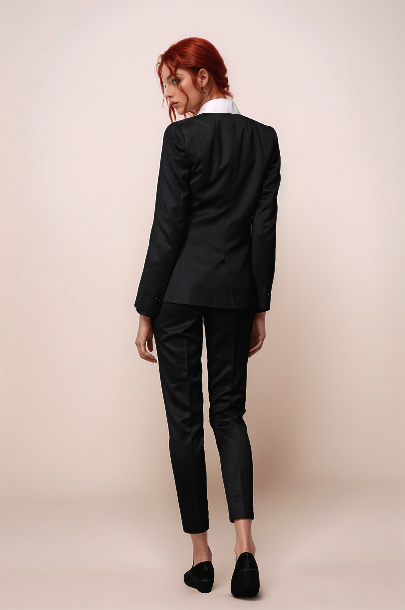 Black White Panel Blazer
