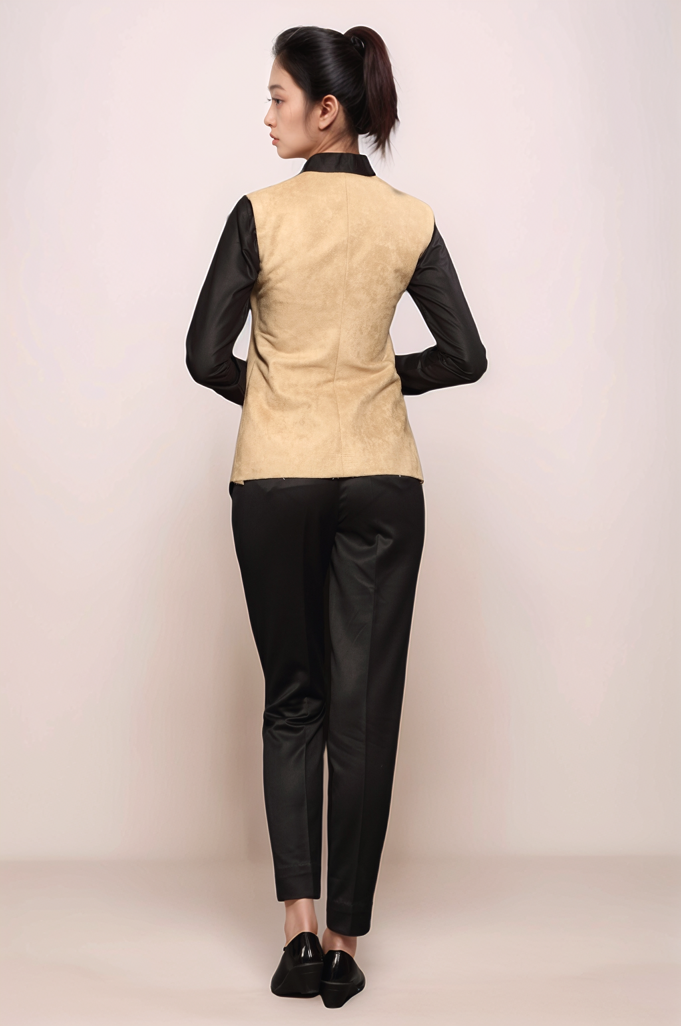 Beige Layered Waistcoat
