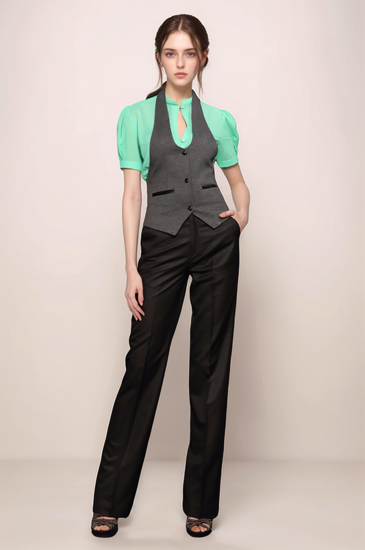 Black Parallel Trouser