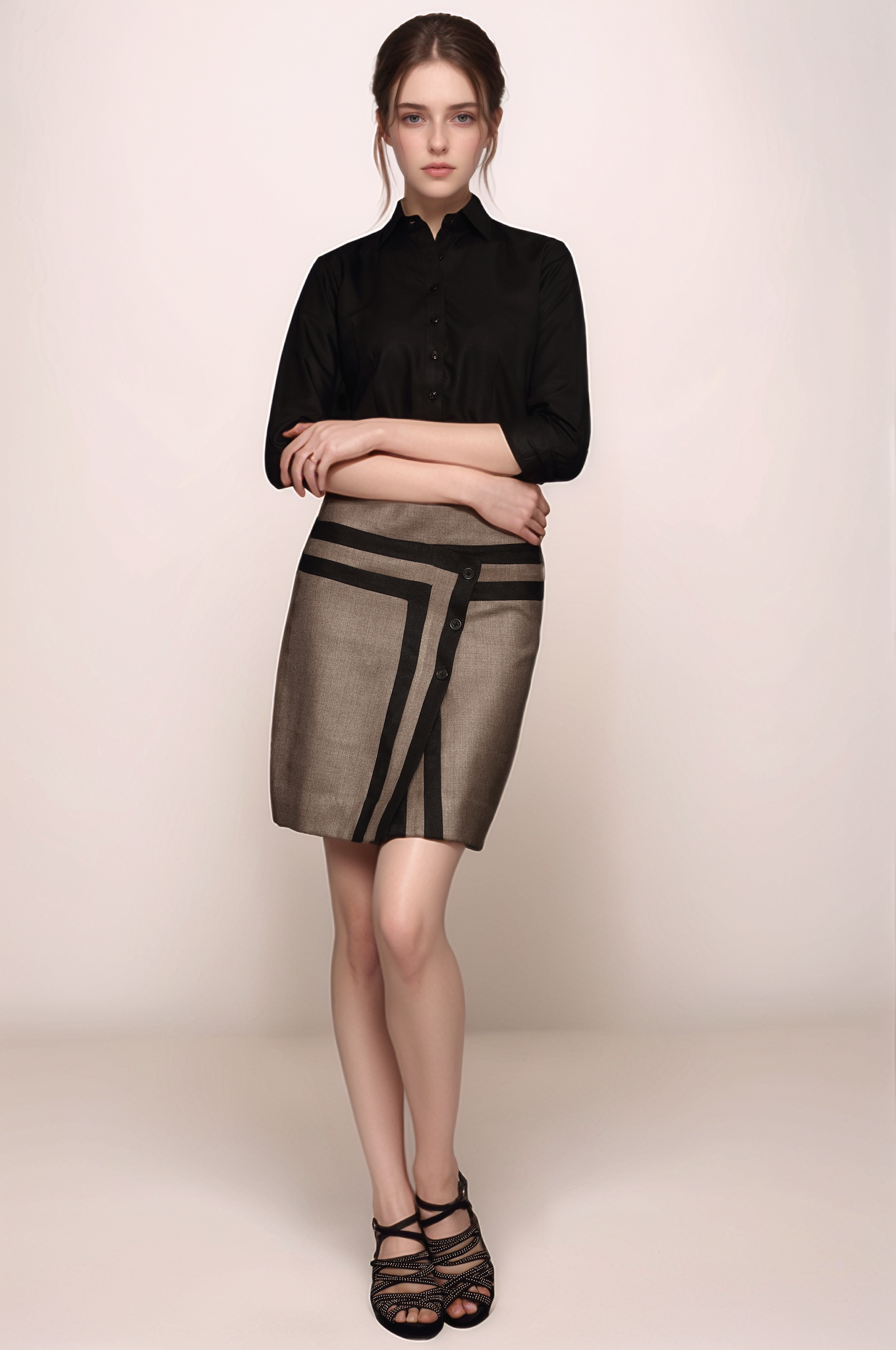 Black Formal Women Shirt