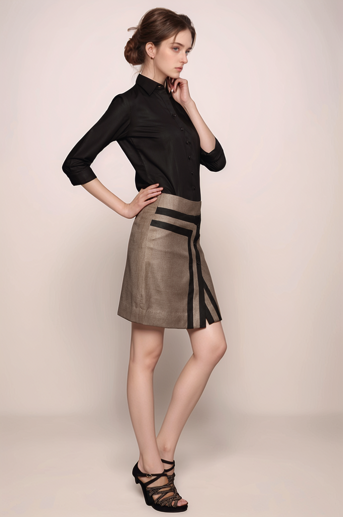 Black Formal Women Shirt