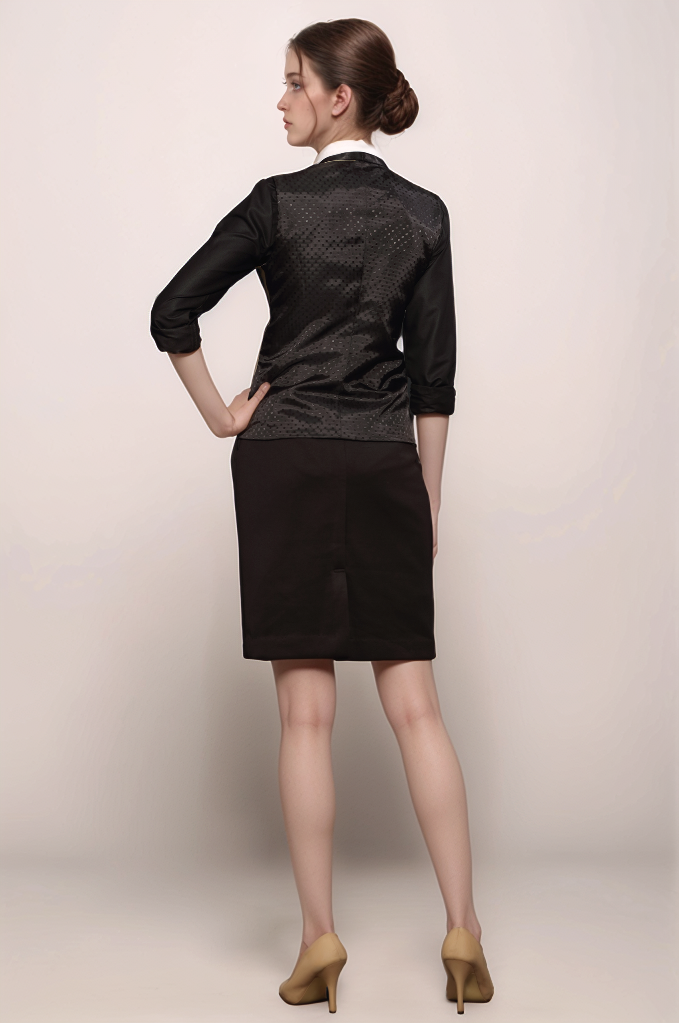 Beige Tuxedo Waistcoat
