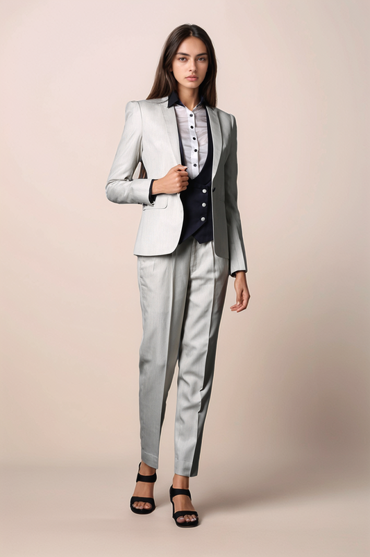 Off White Single Breasted Blazer