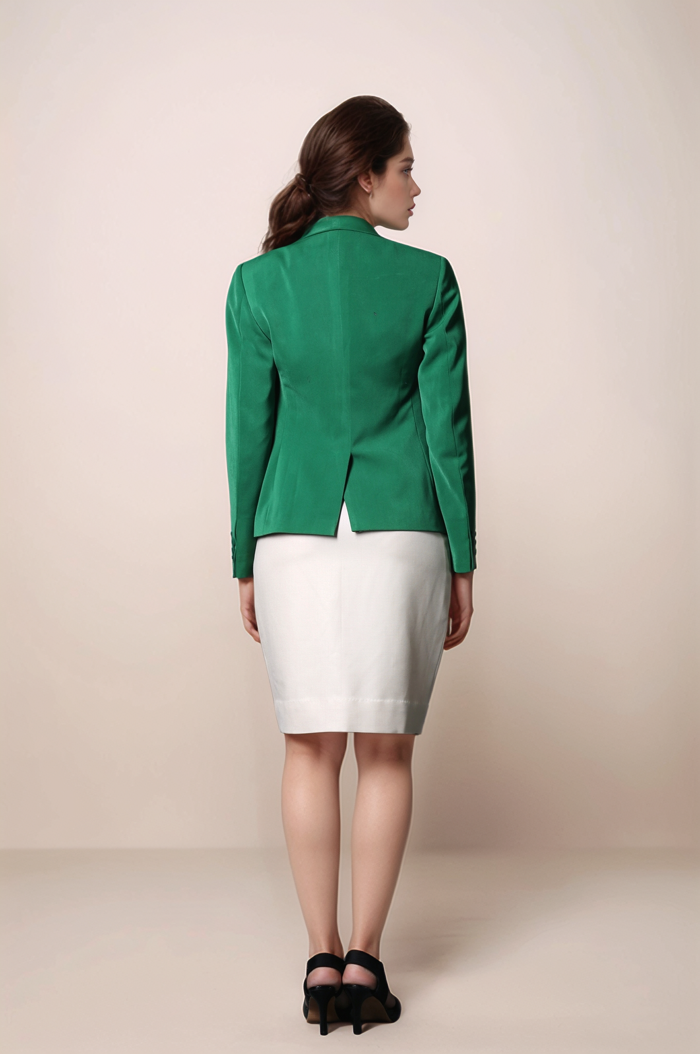 Green Shawl Collar Blazer